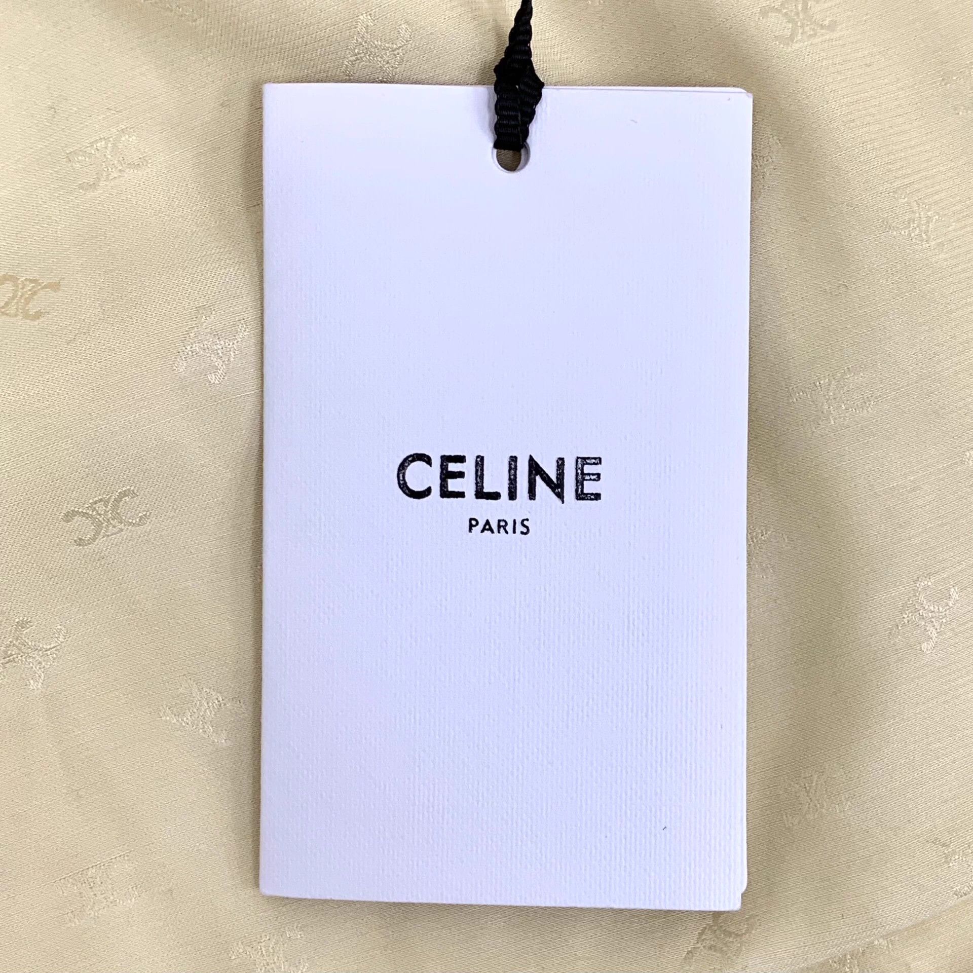 Celine Celine Beige Floral Embossed Crew Neck Long Sleeve Jacket Size S / US 4 / IT 40 - 8 Thumbnail