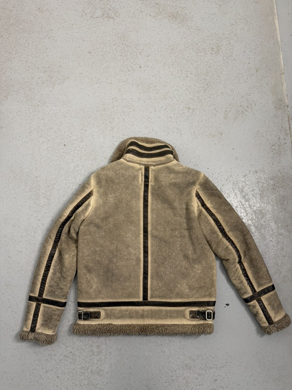 Diesel Vinatge 00s Diesel Lambskin Sherpa Long Neck Jacket Size L / US 10 / IT 46 - 13 Thumbnail