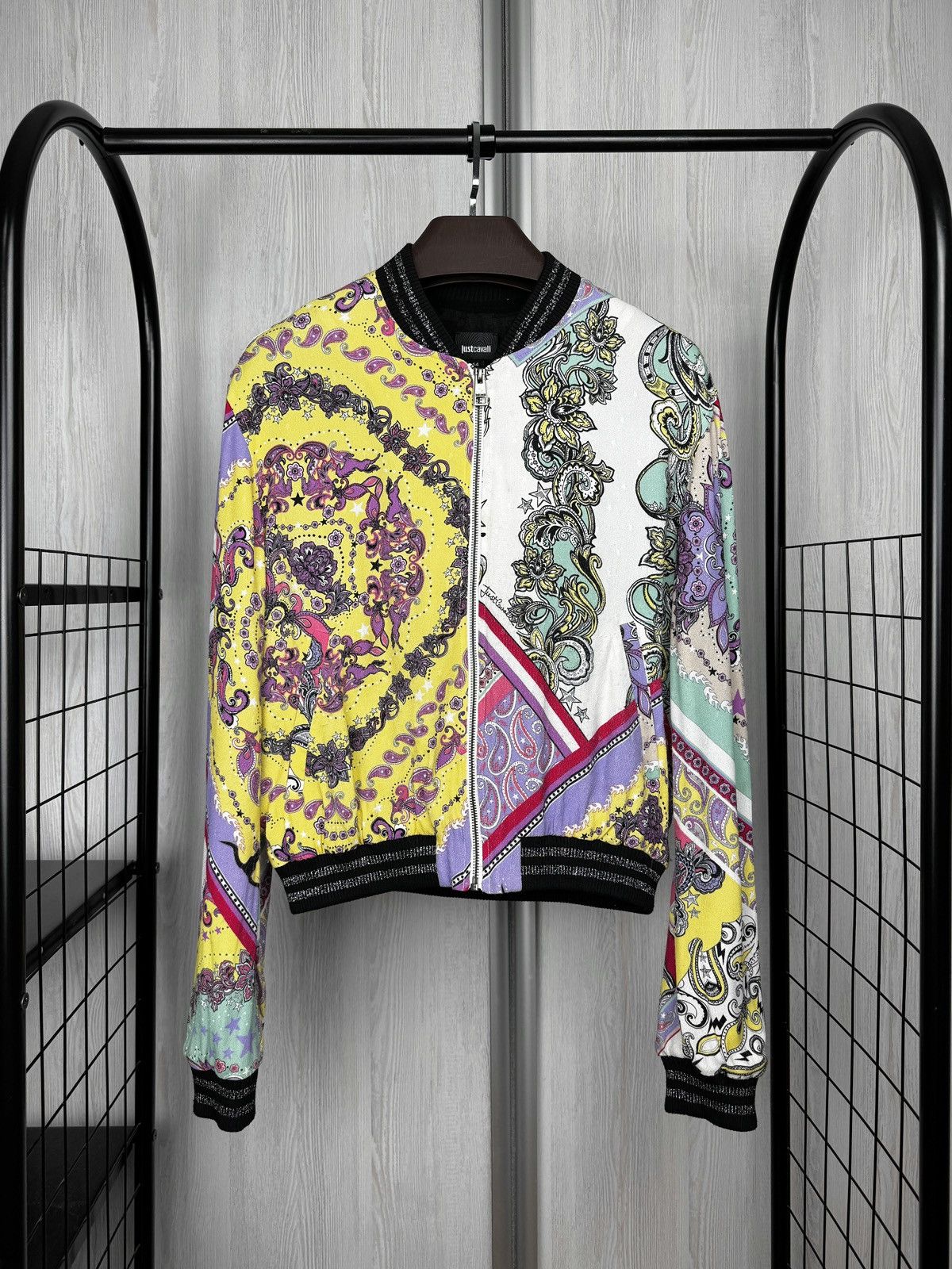 Just Cavalli Just Cavalli Multicoloured Paisley Viscose bomber jacket 44 Size M / US 6-8 / IT 42-44 - 1 Thumbnail