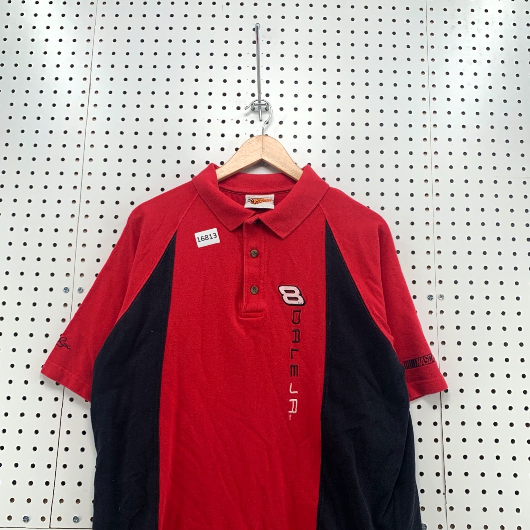 Budweiser Dale JR Budweiser Polo Shirt Red Adult Large Short Sleeve Polo (Winners Circle) Mens Size US L / EU 52-54 / 3 - 2 Thumbnail