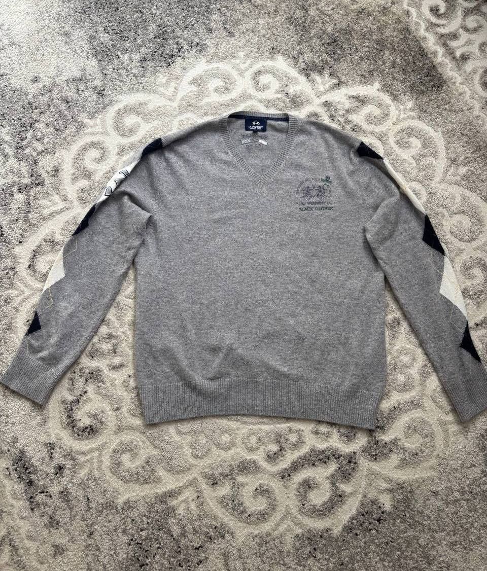 La Martina La Martina Cashmere & Wool "Black Clover" Sweater (Fits XL) Size US XL / EU 56 / 4 - 3 Thumbnail