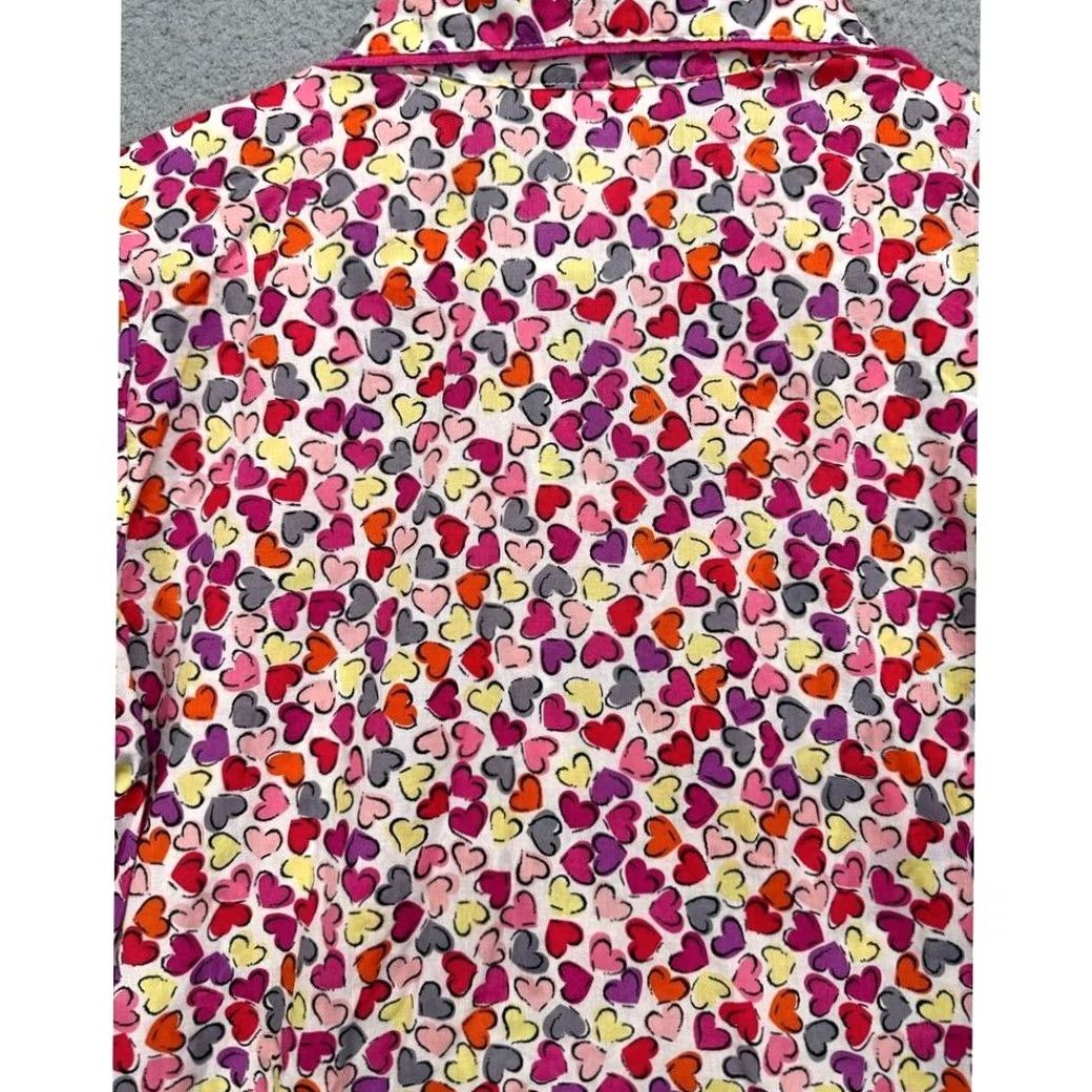 Victoria's Secret Victoria's Secret Pajama Top Shirt Womens Small Multi Heart Button Up Ladies NEW Shirt Size S / US 4 / IT 40 - 5 Thumbnail