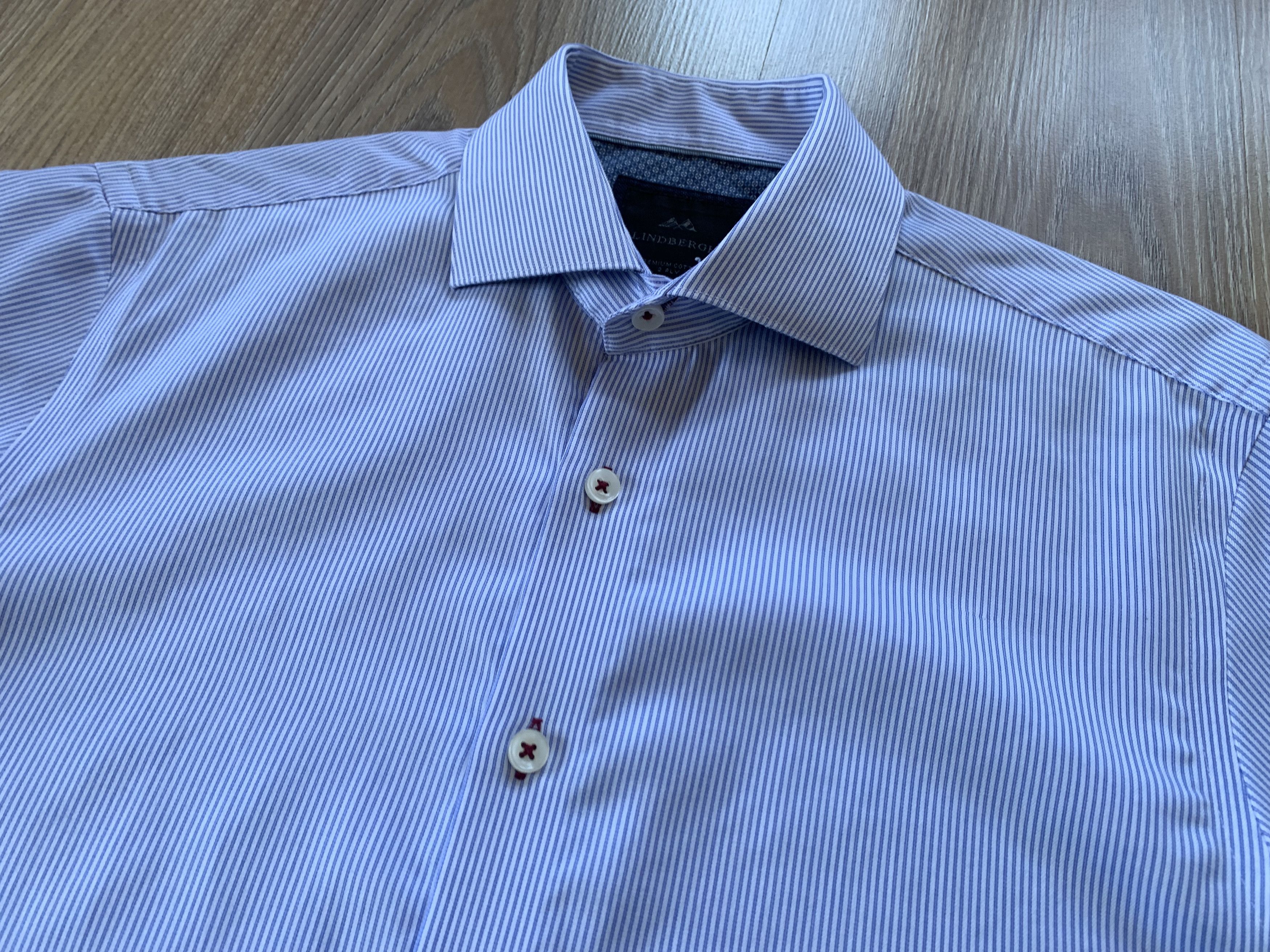 Lindbergh Lindbergh Premium Cotton 2 Ply Stripe Business Shirt Size US S / EU 44-46 / 1 - 4 Thumbnail