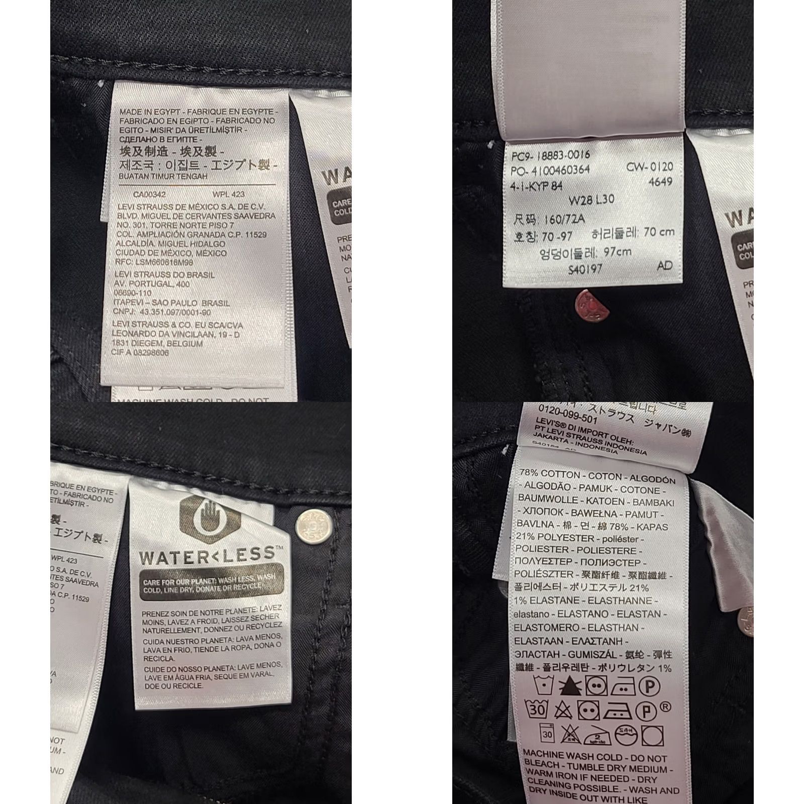 Levi's Levi's 724 Jeans Womens 6 Short 28x30 Slim Straight High Rise Black Jeans Slim 90s City Womens Size 28" / US 6 / IT 42 - 9 Thumbnail