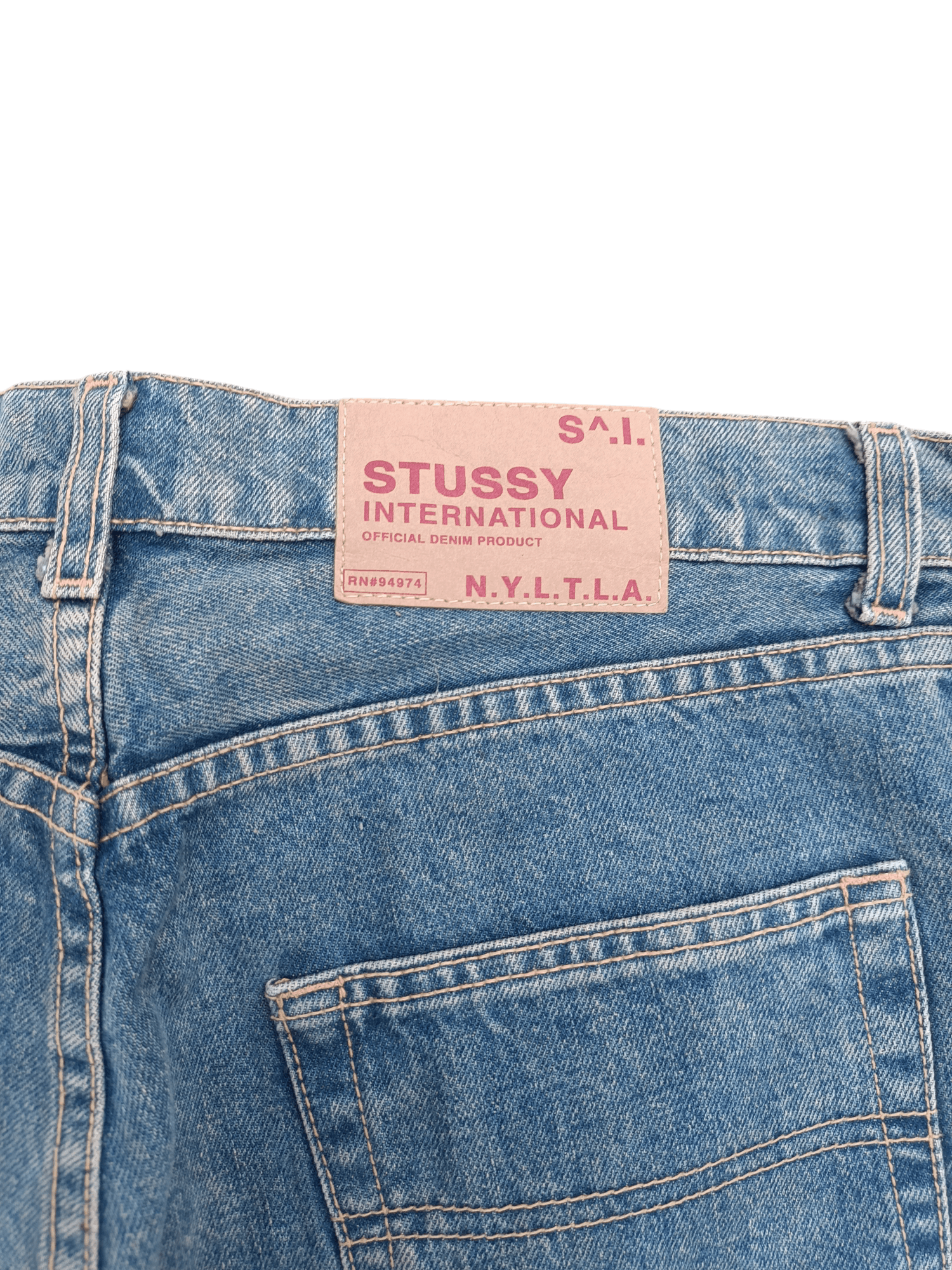 Stussy RARE Stussy International N.Y.L.T.L.A Denim Size US 34 / EU 50 - 5 Thumbnail