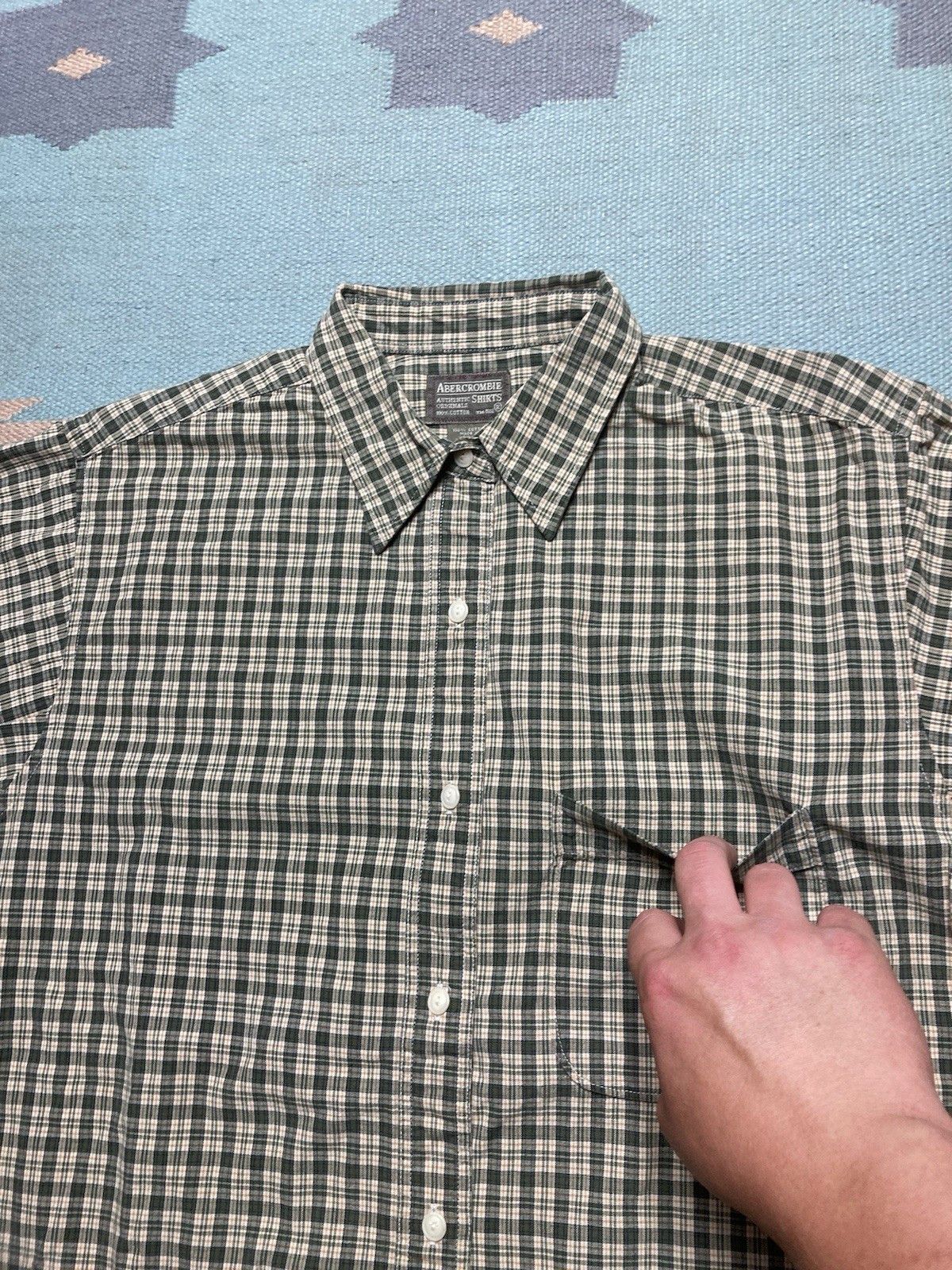 Abercrombie & Fitch Abercrombie button shirt plaid check lightweight cotton L Size US L / EU 52-54 / 3 - 3 Thumbnail