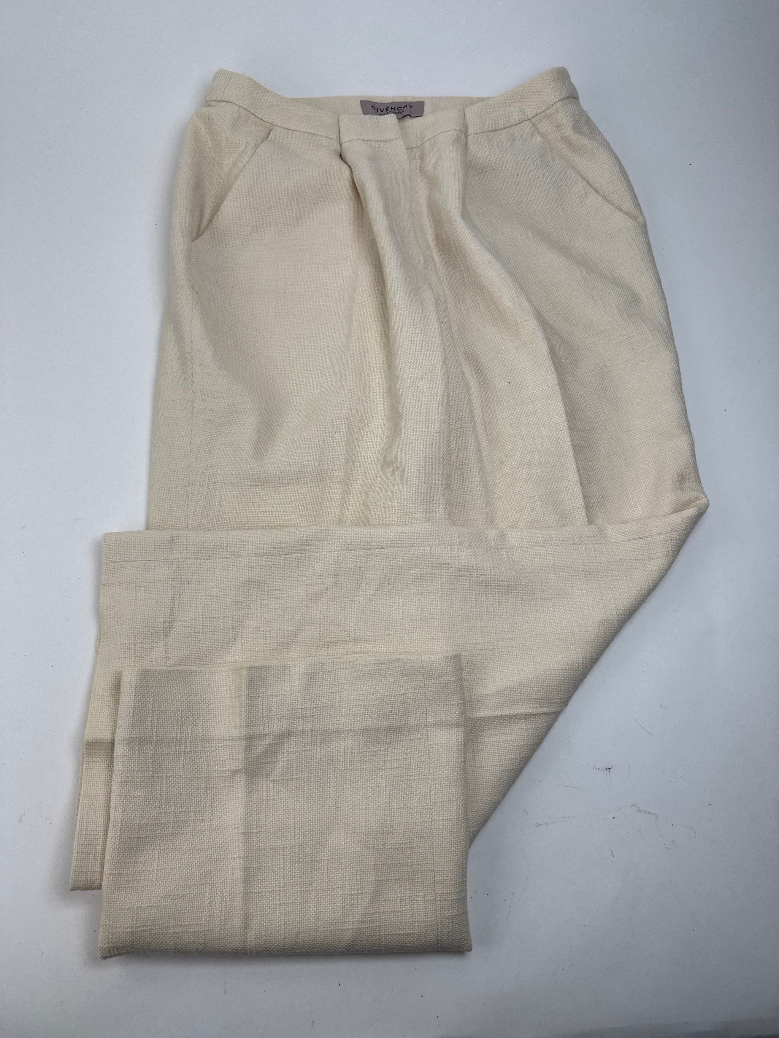 Givenchy Vintage Pants Beige M Size 28" / US 6 / IT 42 - 1 Thumbnail