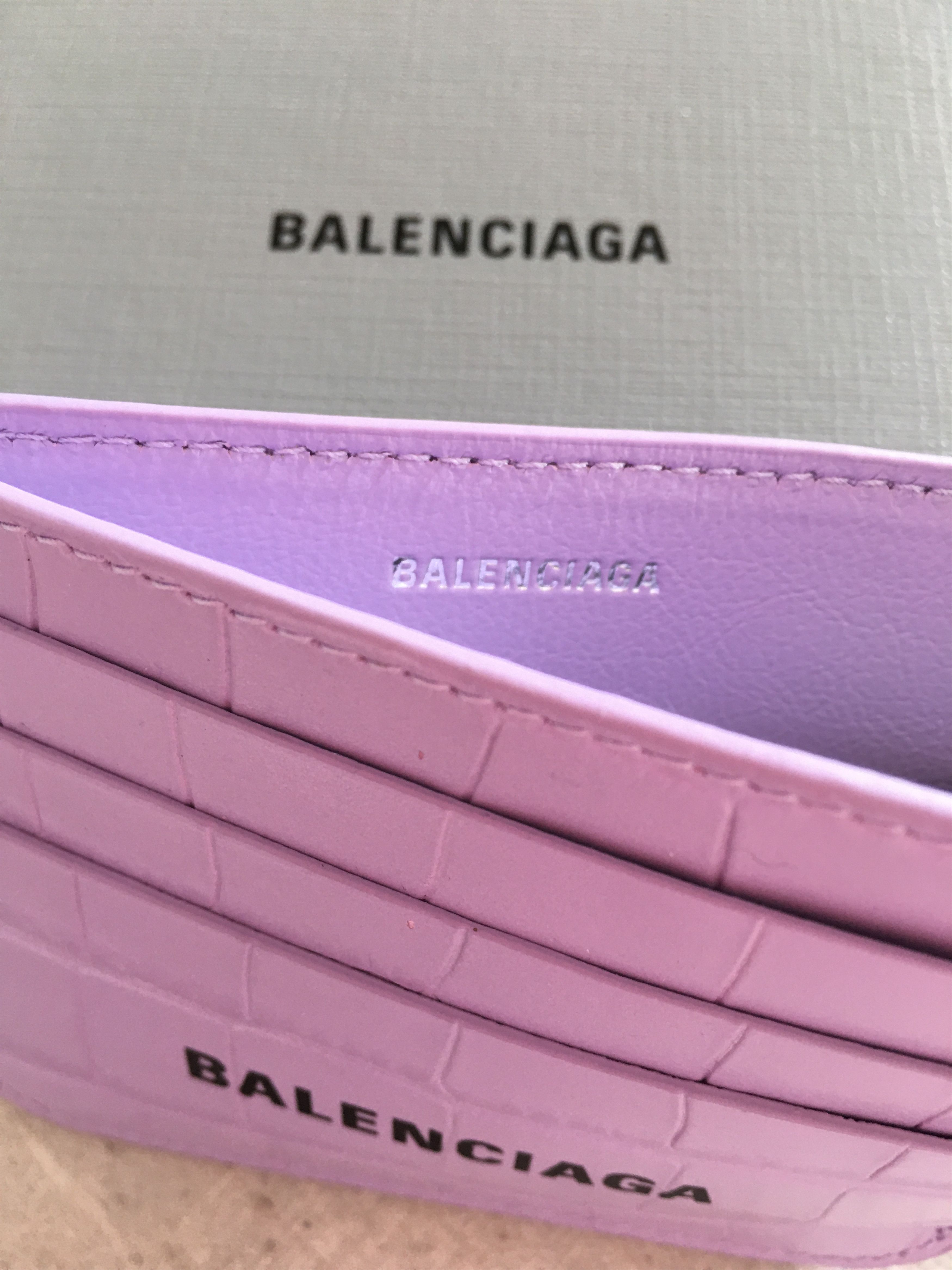 Balenciaga Card Hold in Leather Shiny Print Balenciaga Size ONE SIZE - 3 Thumbnail