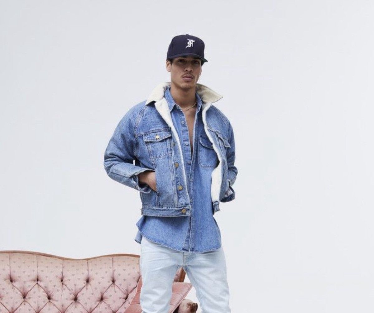 Gジャン/デニムジャケット fear of god fifth ALPACA TRUCKER JACKET Fear of God Fifth Collection Alpaca Denim Trucker Jacket