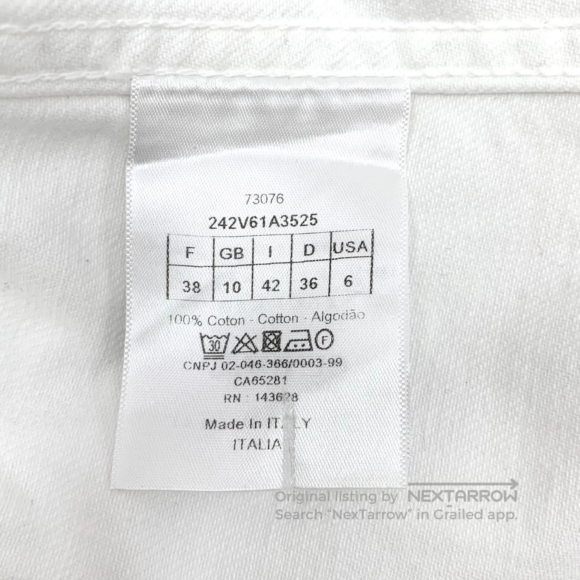 Dior Dior White bee embroidery cotton lapel single-breasted lon Size XS / US 0-2 / IT 36-38 - 7 Thumbnail