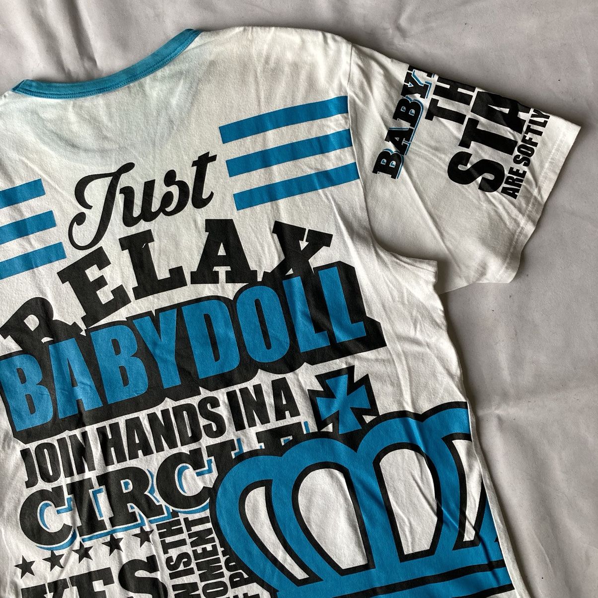 Japanese Brand × Vintage Japanese Y2K Babydoll Bold Graphic Full Print Tees Size US XL / EU 56 / 4 - 11 Thumbnail