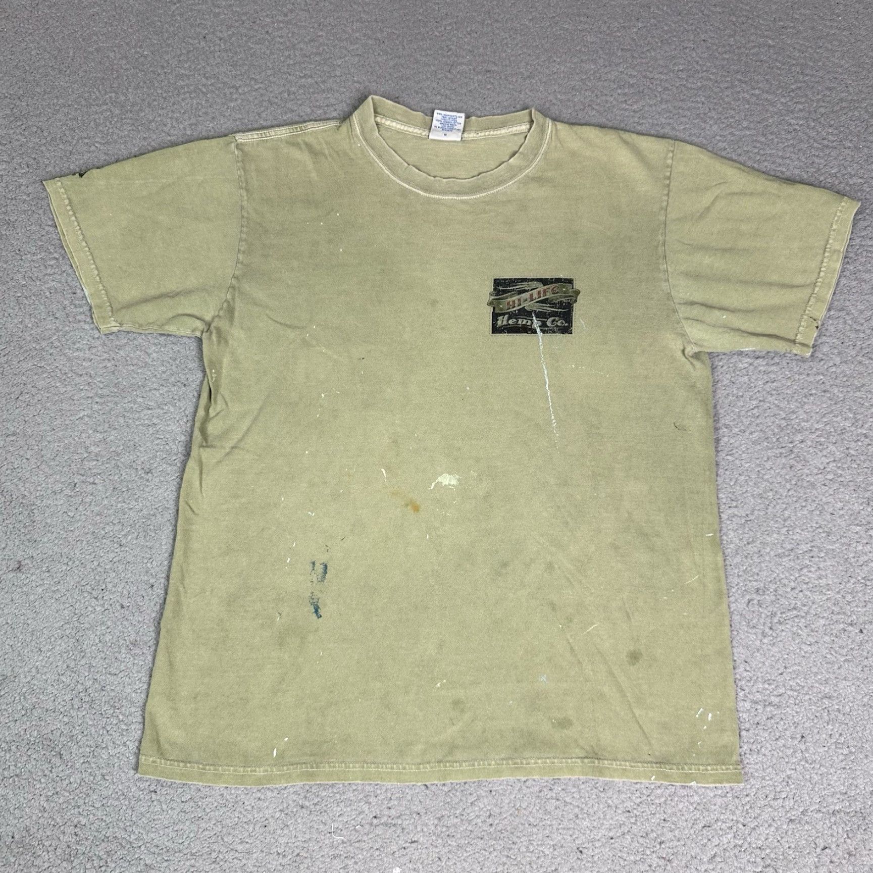 CO VINTAGE Hi Life Hawaii T Shirt Mens M Green Hemp Co Dyed Crazy Weed Distressed Marijuana M Green Hemp Co Shirt Mens M Vintage Boys Mens? Size US M / EU 48-50 / 2 - 6 Thumbnail