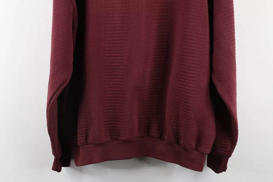 Vintage Vintage 90s Streetwear Textured Collared Pullover Sweatshirt Size US L / EU 52-54 / 3 - 11 Thumbnail
