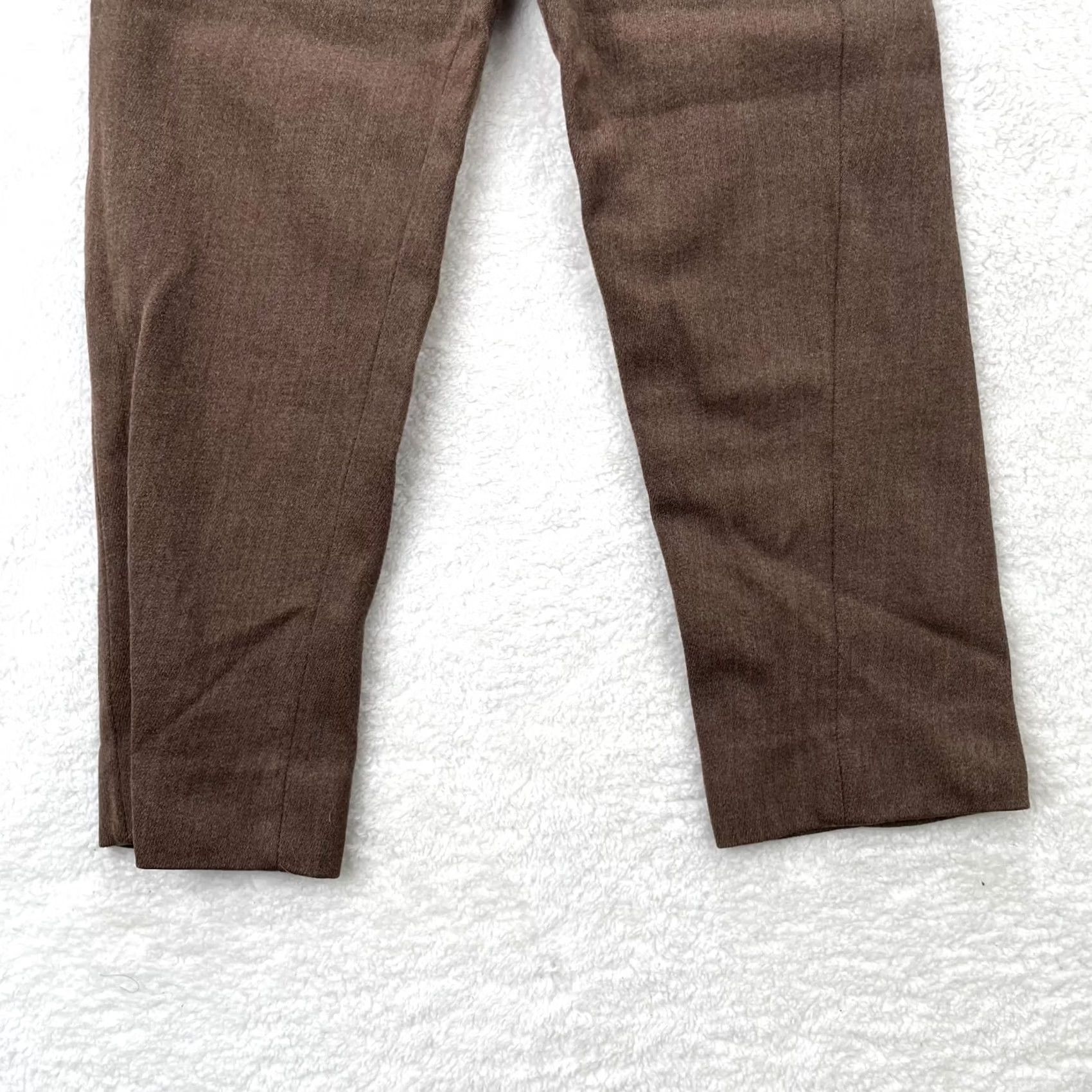 Vintage VINTAGE H Bar C Ranchwear Pants Womens 22 Brown Wool Straight Side Zip Western Mens? Wait Size 40" / US 18 - 2 Thumbnail