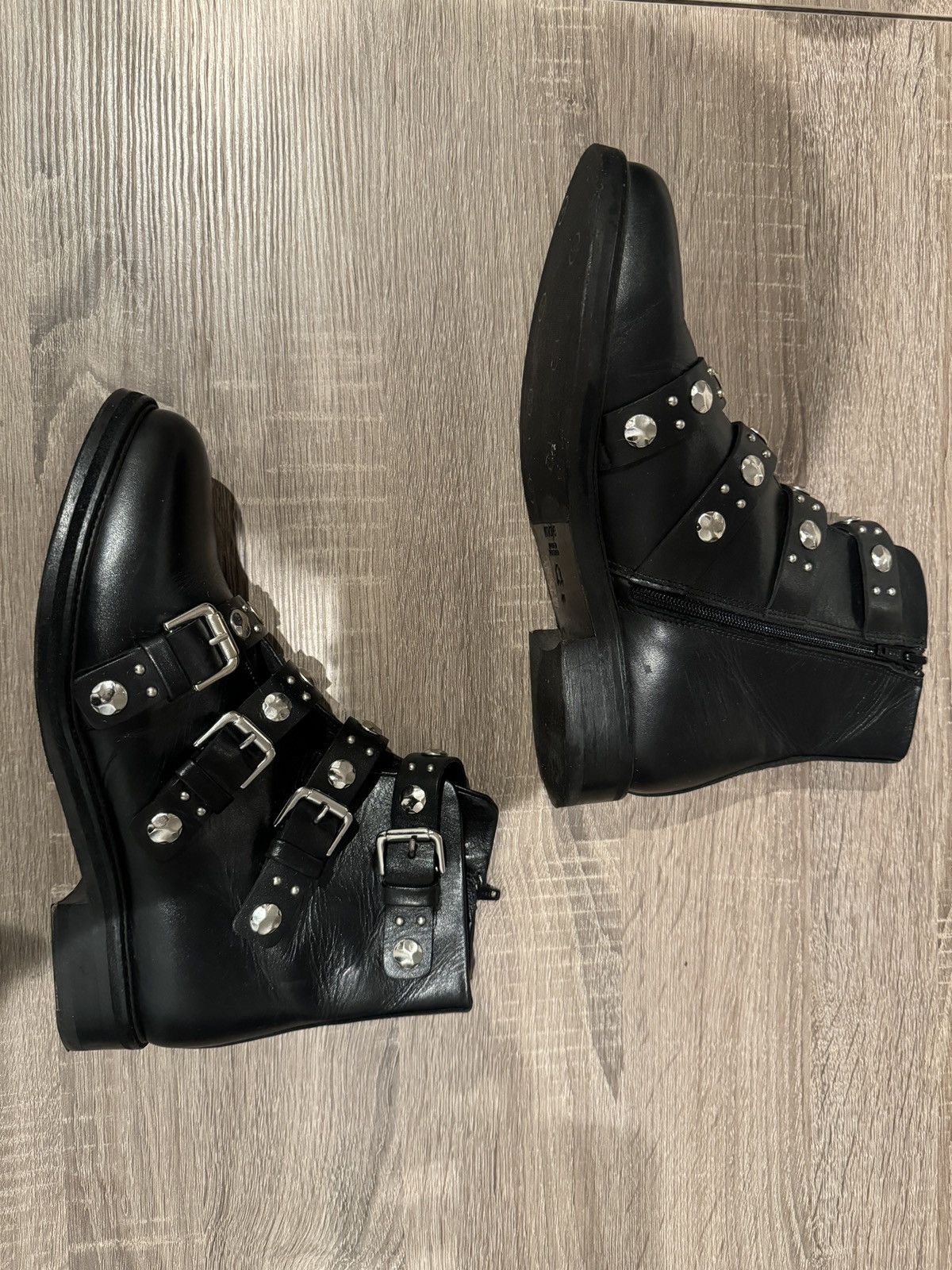 Maje Black leather ankle boots Size US 9 / IT 39 - 2 Thumbnail