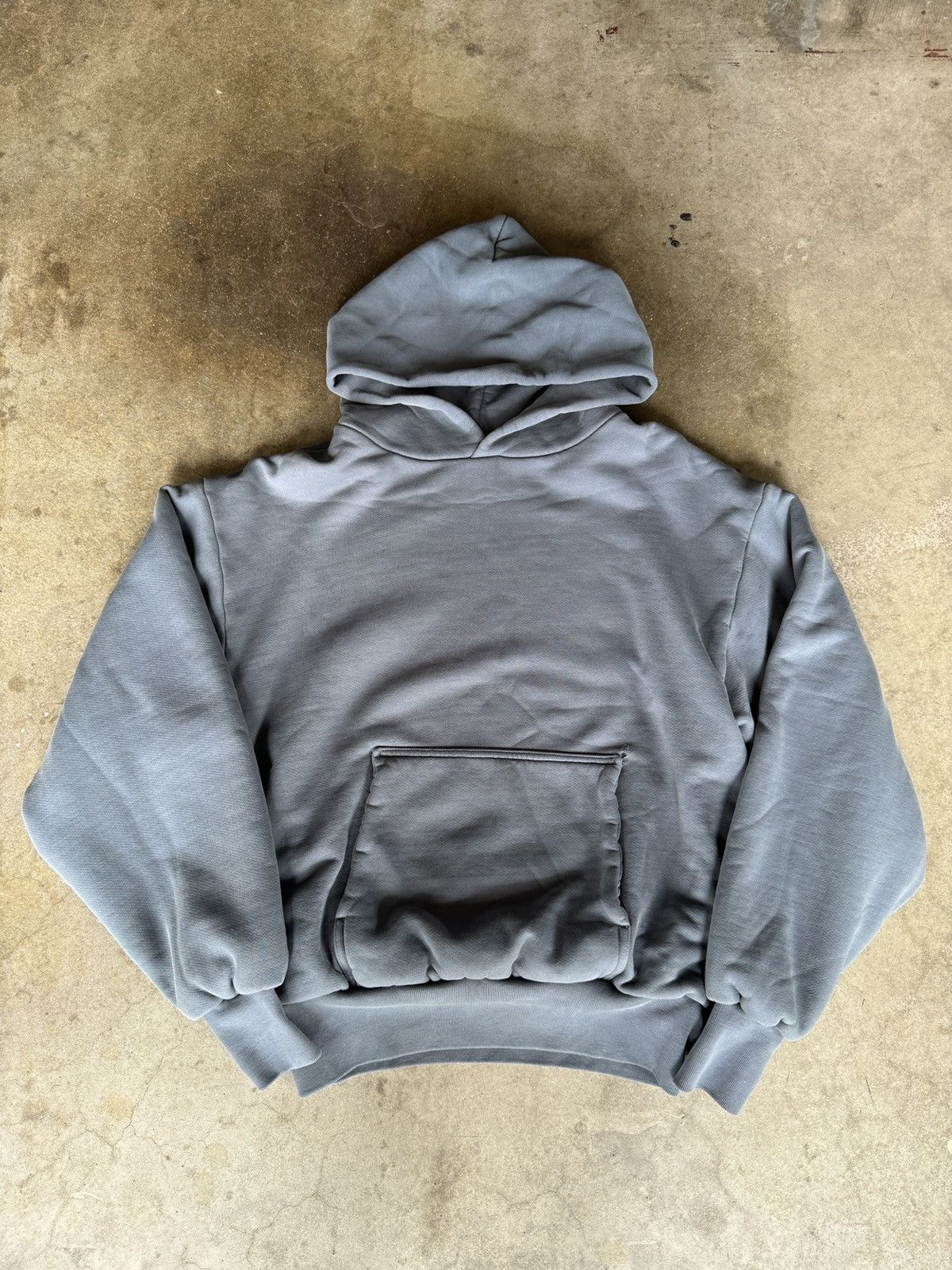 image of Yeezy Season Sample Double Layered Hoodie Sweatshirt Blue, Men's (Size Medium)