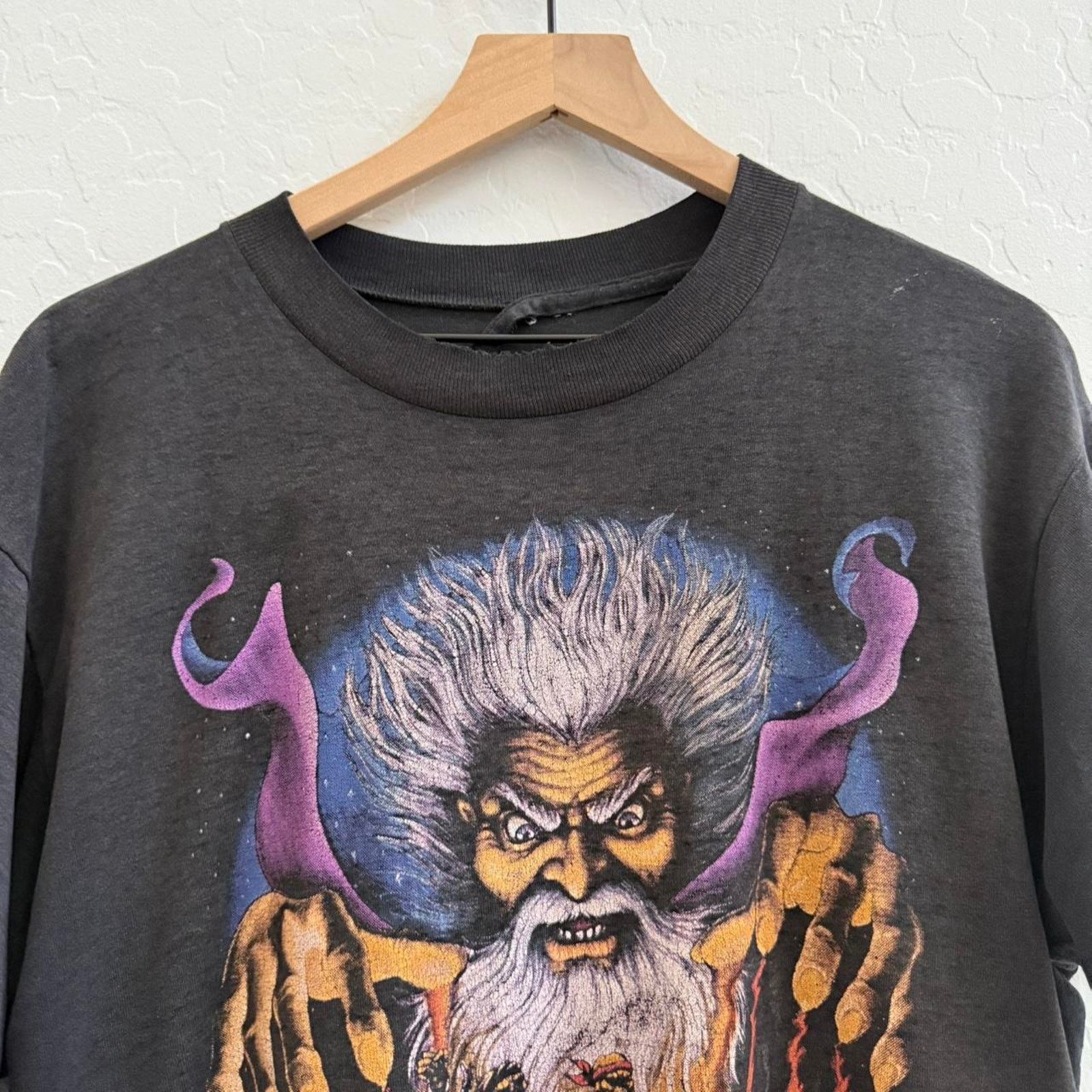 Harley Davidson Vintage 80s Harley Davidson Wizard Shirt Size US XL / EU 56 / 4 - 2 Thumbnail