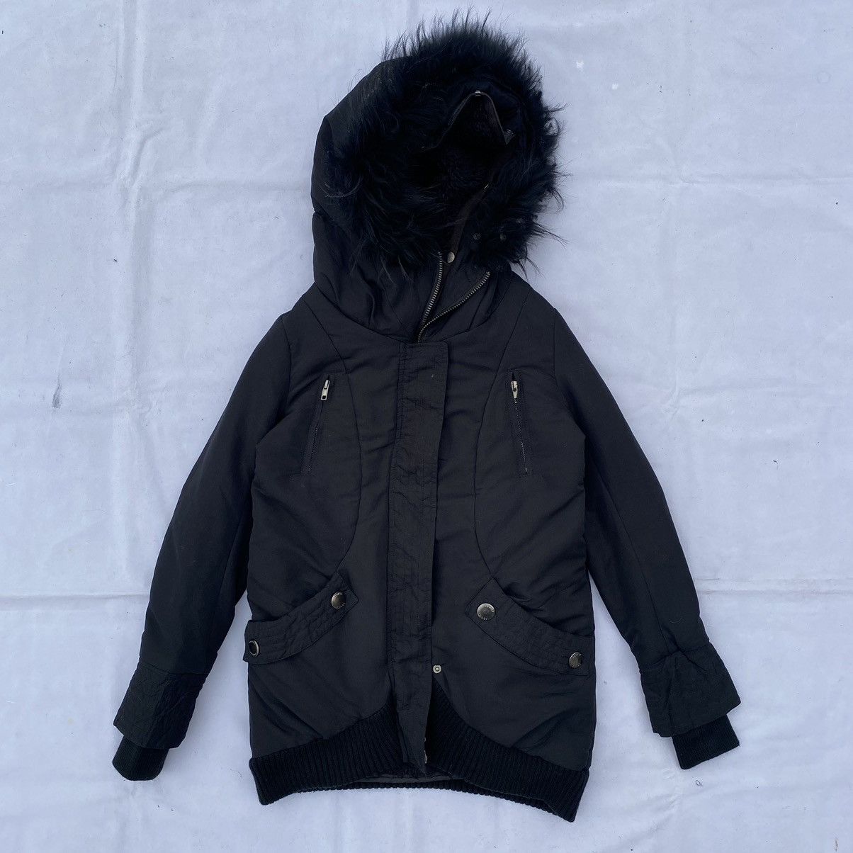 If Six Was Nine × Japanese Brand × Le Grande Bleu (L.G.B.) Egoist Black Fur Parka Hooded Jacket Size US M / EU 48-50 / 2 - 2 Thumbnail