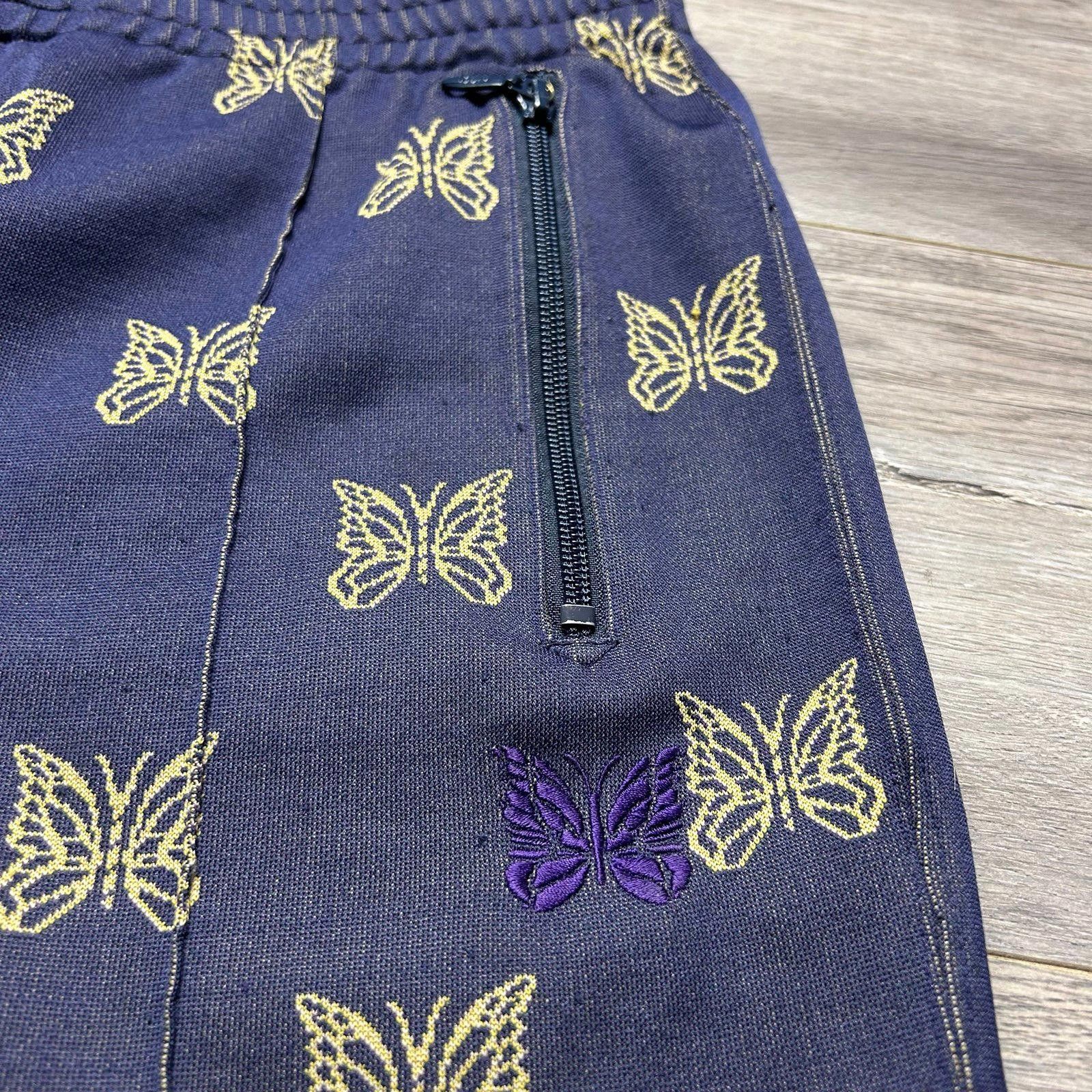 Needles Needles Papillon Track Pants Navy/Gold Large - Made in Japan Size ONE SIZE - 7 Thumbnail