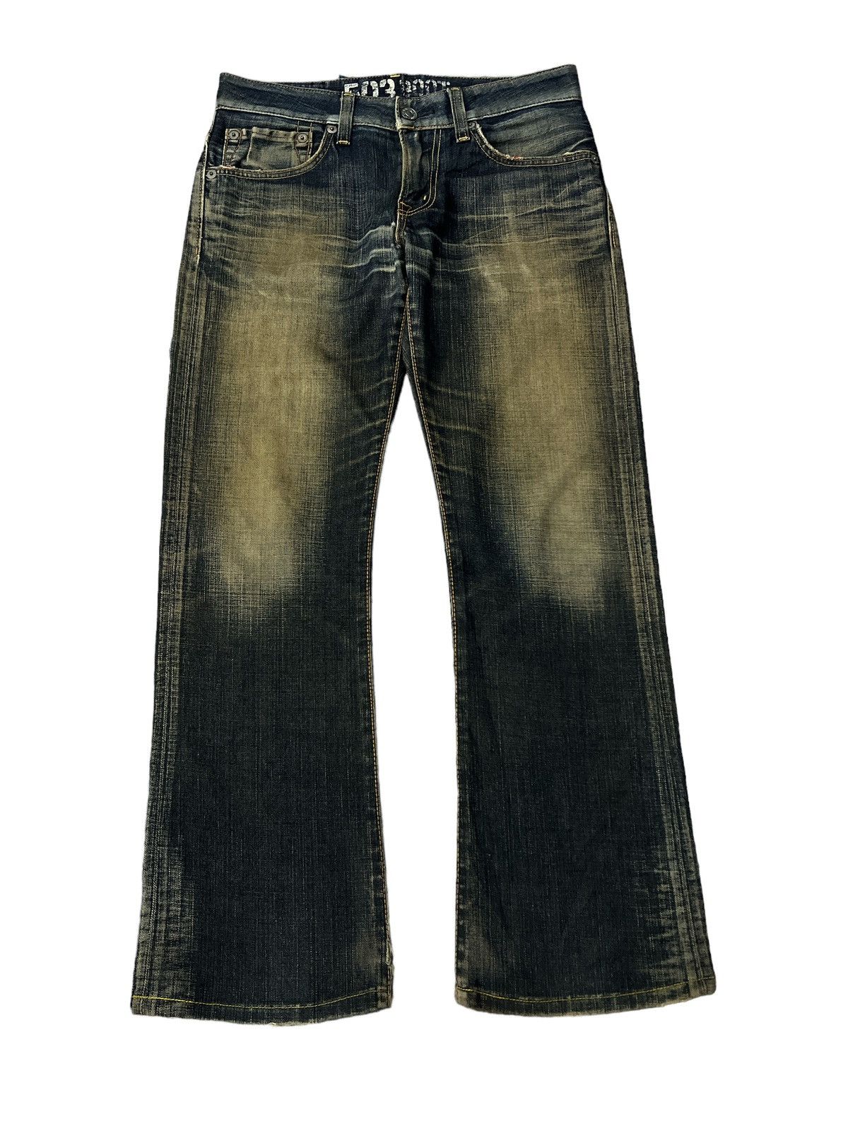 Japanese Brand × Vintage FLARED💥RUSTY EDWIN 503 BOOT DISTRESSED DENIM PANT Size US 31 - 1 Thumbnail