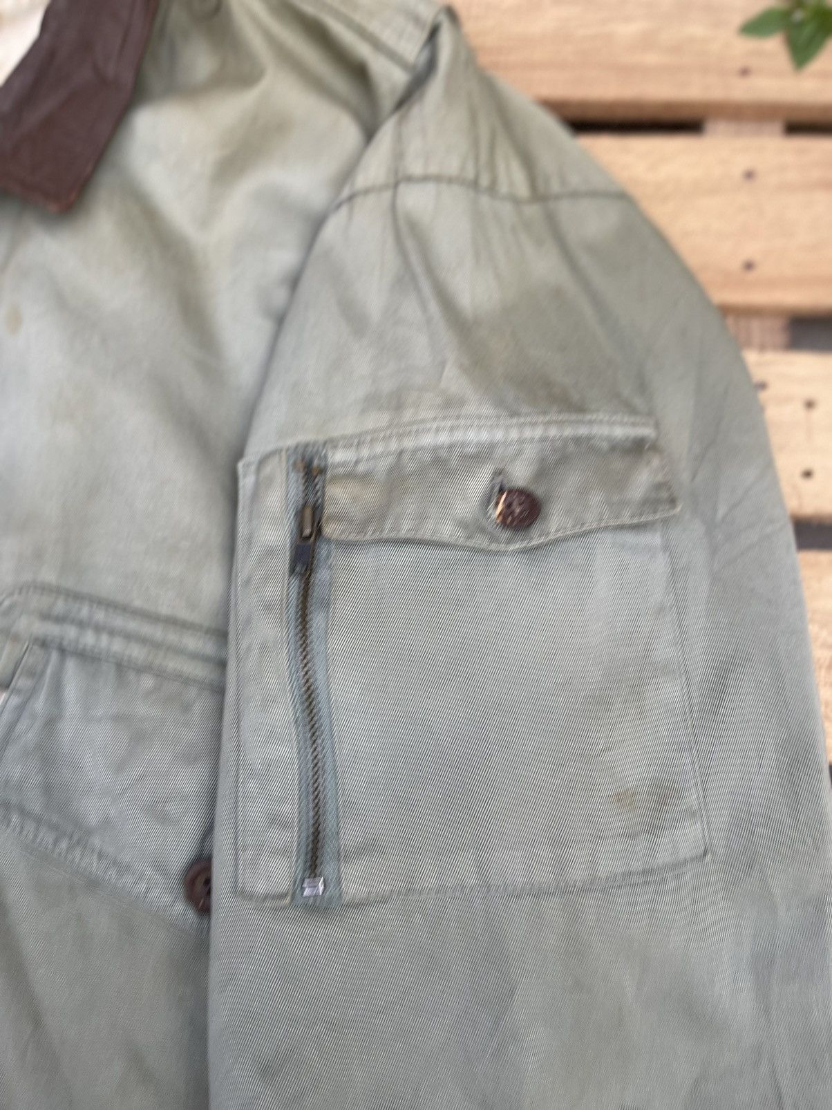 Camel 🔥RARE🔥 80s Bomber Leather Collar Jacket Size US M / EU 48-50 / 2 - 6 Thumbnail
