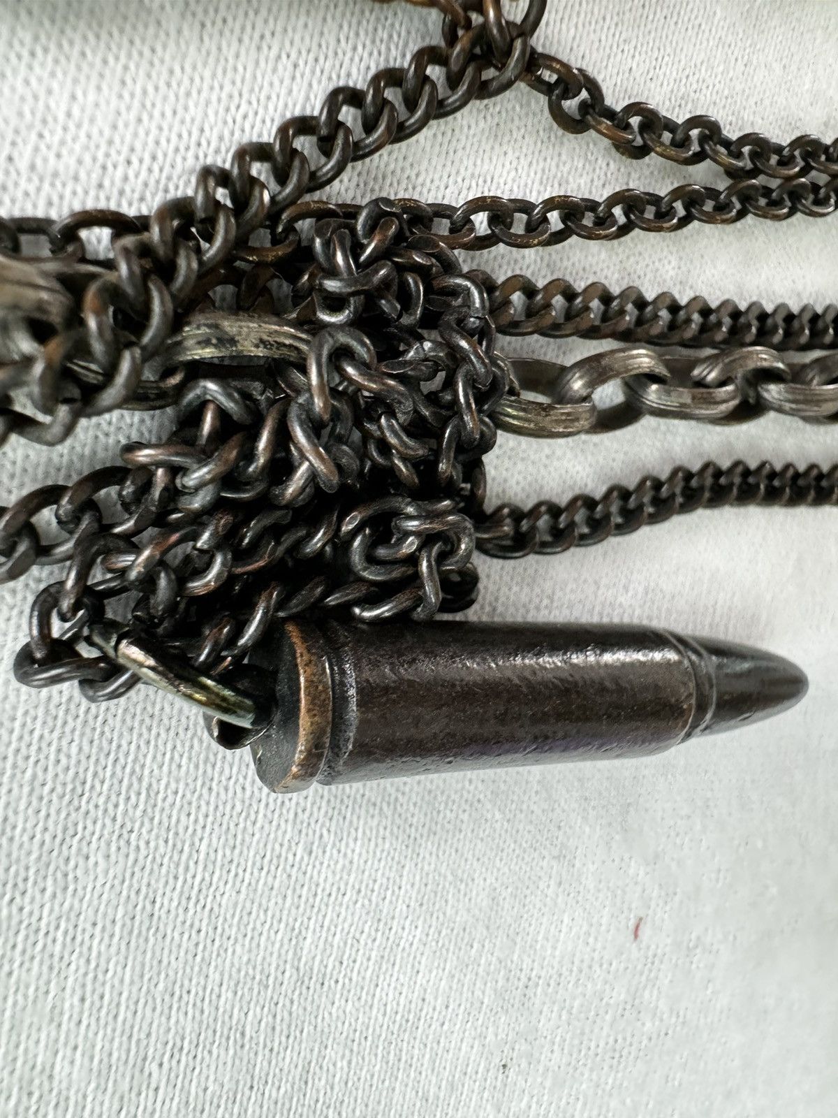 Japanese Brand MULTICHAINS BULLET PENDANT NECKLACE Size ONE SIZE - 7 Thumbnail