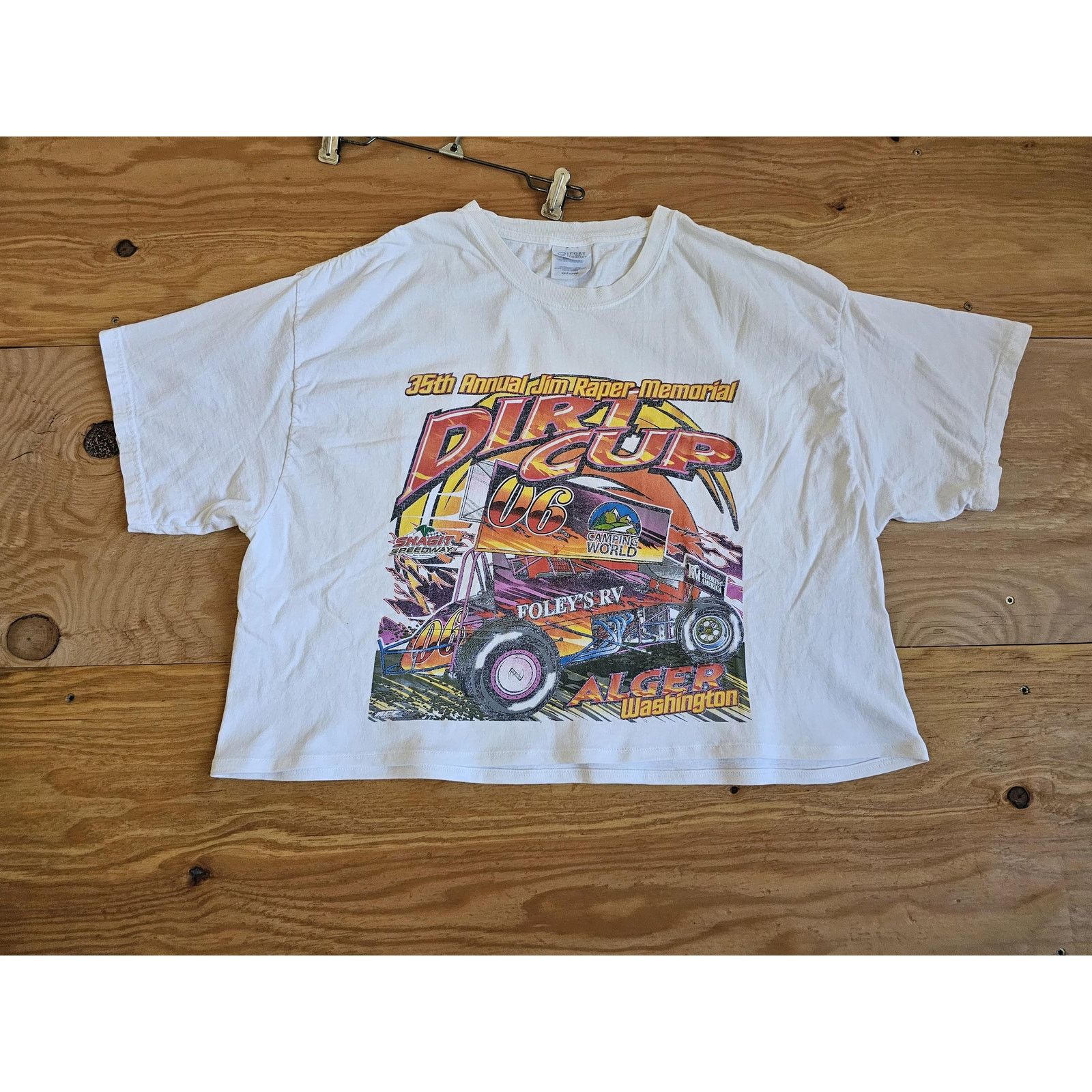 Other Skagway Raceway Jim Raper Racing White Cropped T-shirt Sz L Size US L / EU 52-54 / 3 - 1 Thumbnail