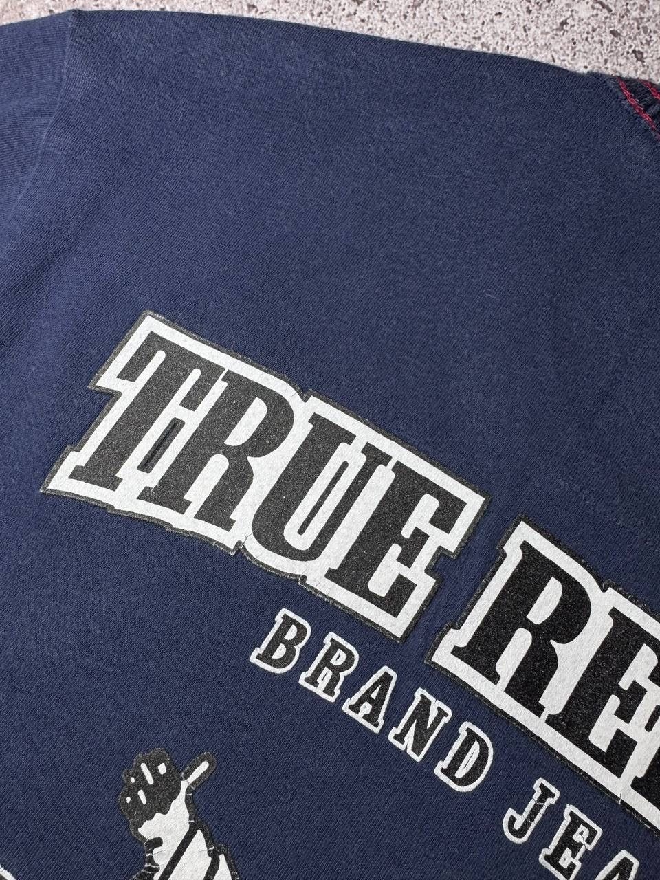 True Religion × Vintage True Religion Vintage Big Printed Buddha y2k Blue Red Tshirt Size US L / EU 52-54 / 3 - 3 Thumbnail