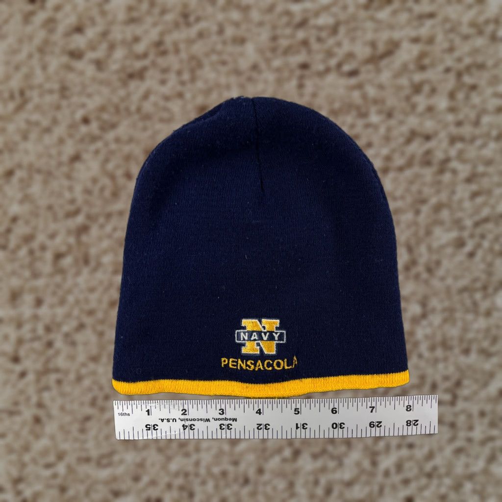 Vintage Unbranded Beanie Adult One Size Navy Blue Knit Acrylic Hats Size ONE SIZE - 1 Thumbnail