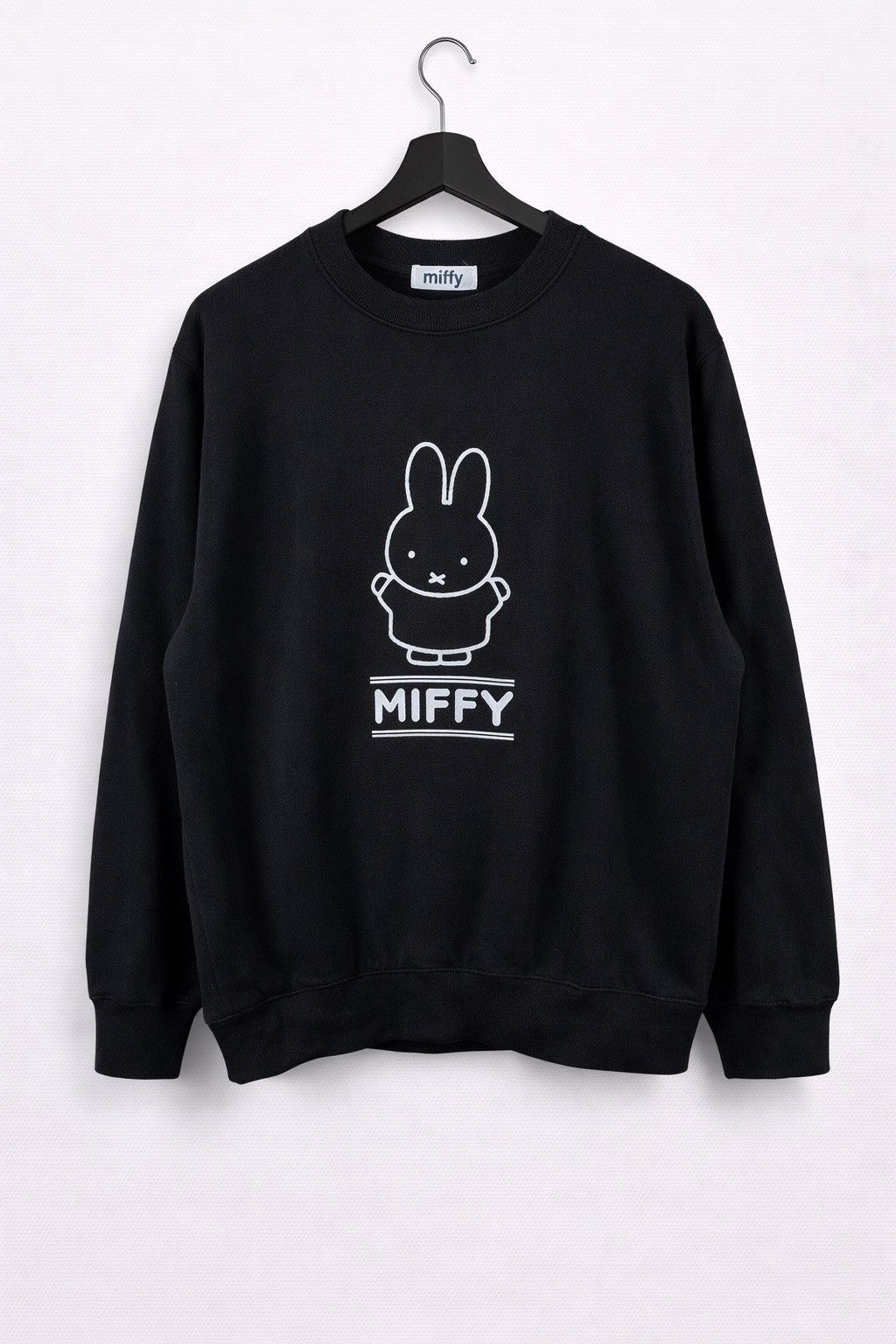 Anime Miffy Black Crewneck Cute Character Pullover Size US L / EU 52-54 / 3 - 1 Thumbnail