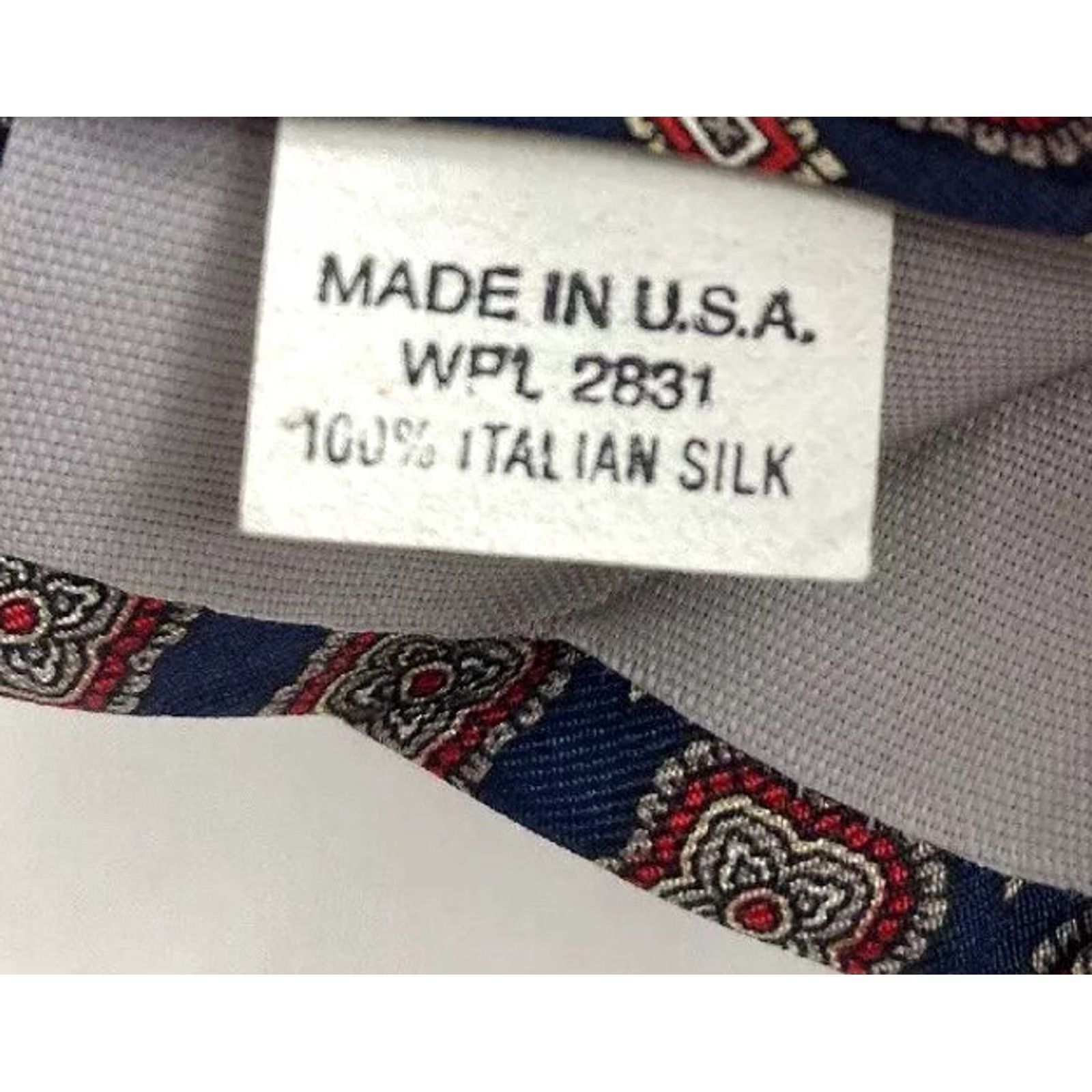 Dillard's Dillards Tie 54” Blue/Red/Gray Design 100% Italian Silk Floral Satin Men’s Tie Size ONE SIZE - 4 Thumbnail