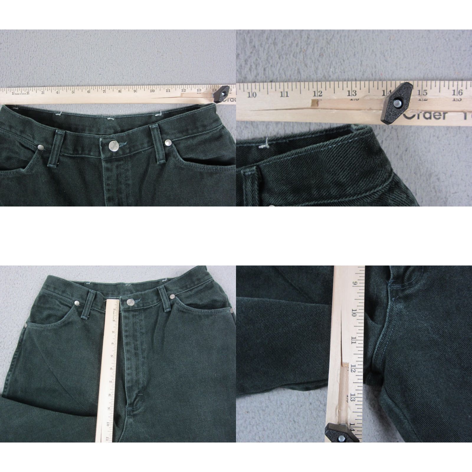 Wrangler Vintage Wrangler Jeans Womens 13/14 L34 Green Straight Retro Western Jeans Size 36" / US 14 / IT 50 - 8 Thumbnail