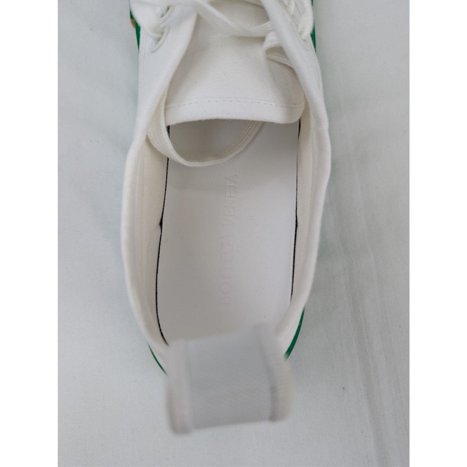 Bottega Veneta o1rshd1 Canvas Vulcan Low top Sneaker Optic White/Parakeet Size US 8 / EU 41 - 15 Thumbnail