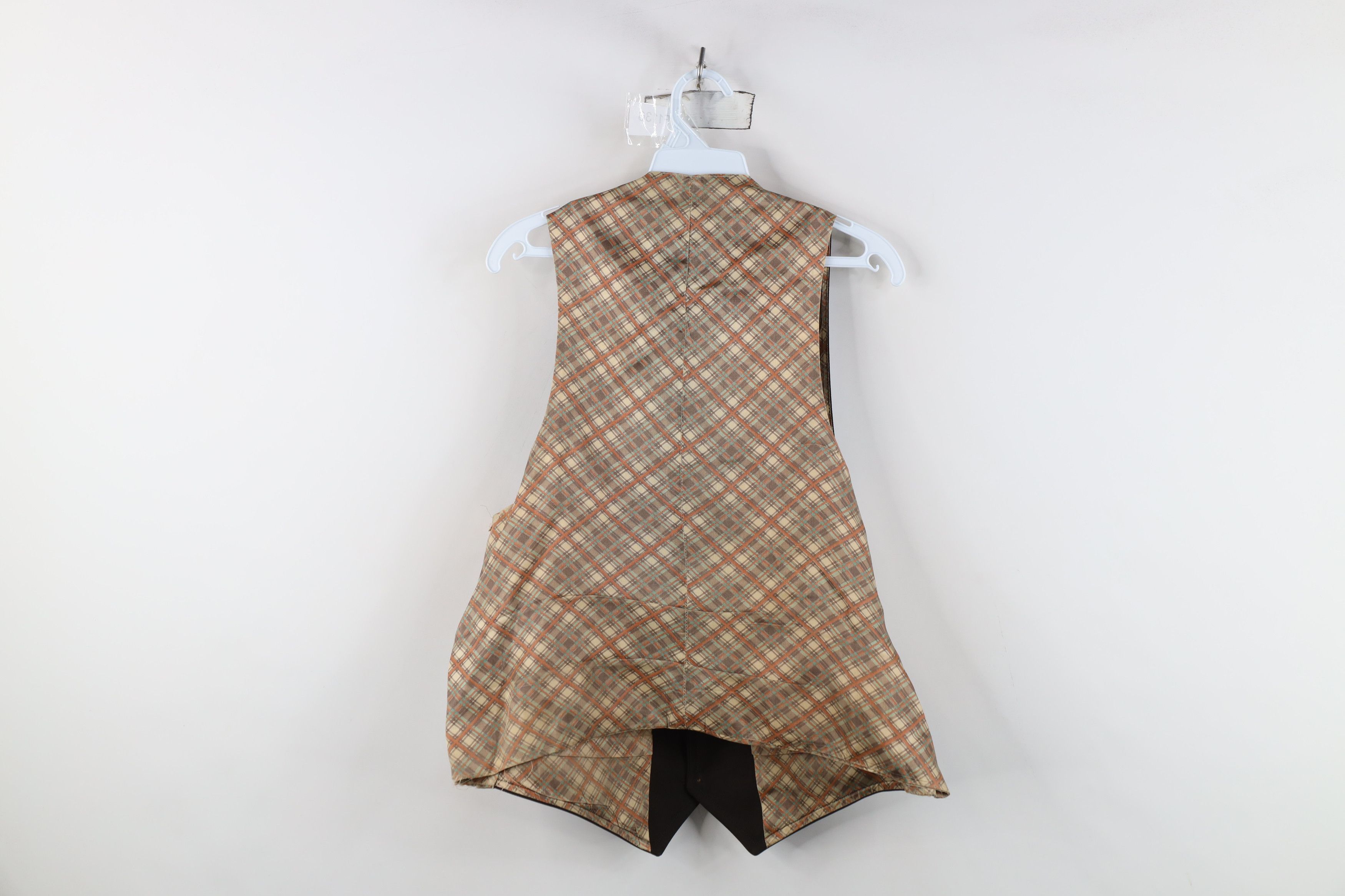 Vintage Vintage 50s 60s Rockabilly Wool Silk Suit Vest Jacket Brown Size US L / EU 52-54 / 3 - 13 Thumbnail