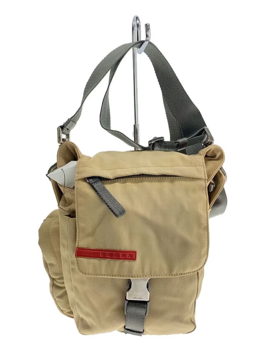 Buckle Logo Nylon Shoulder Bag