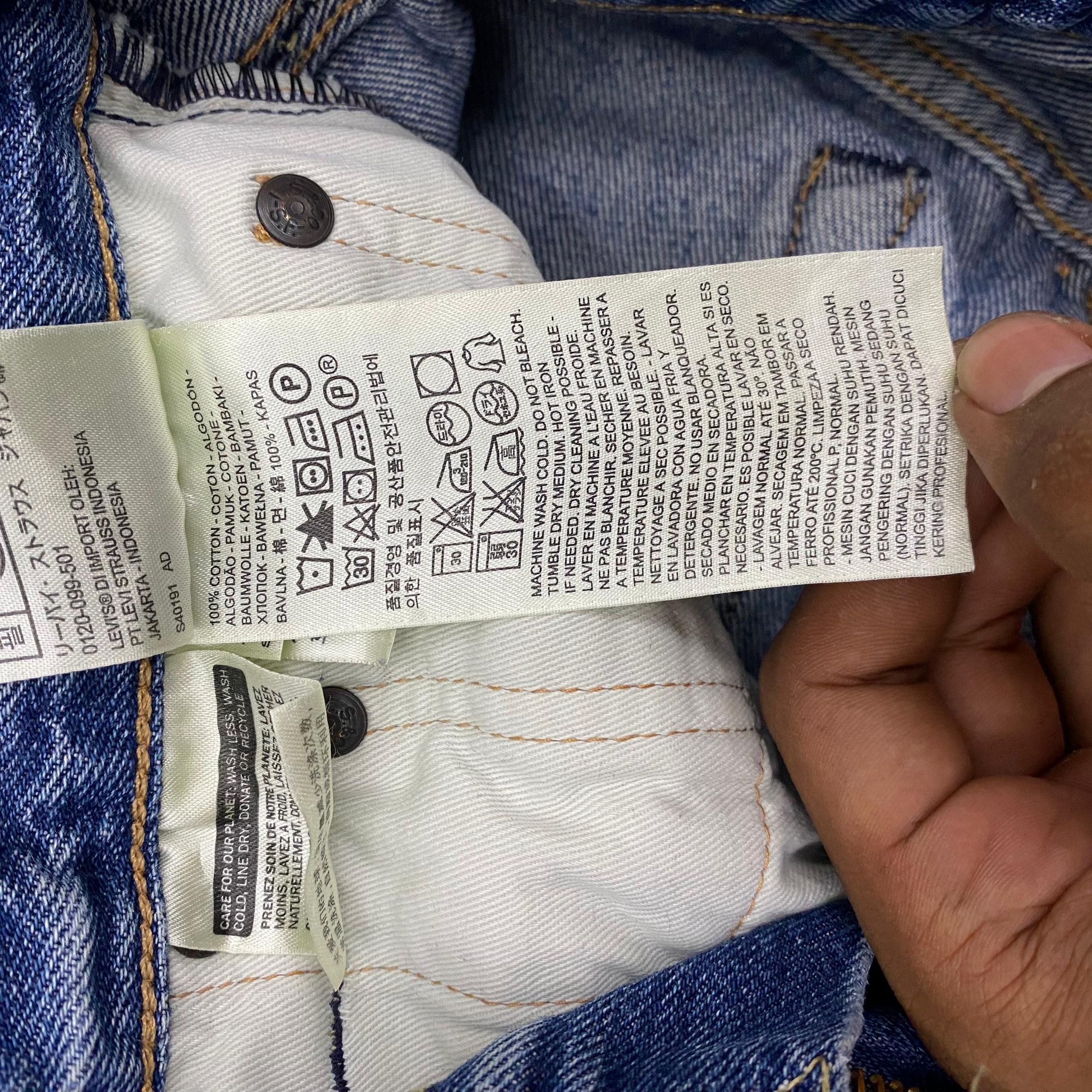 Levi's Vintage levis 511 Distressed Denim Kurt Cobain Style Size US 29 - 18 Thumbnail