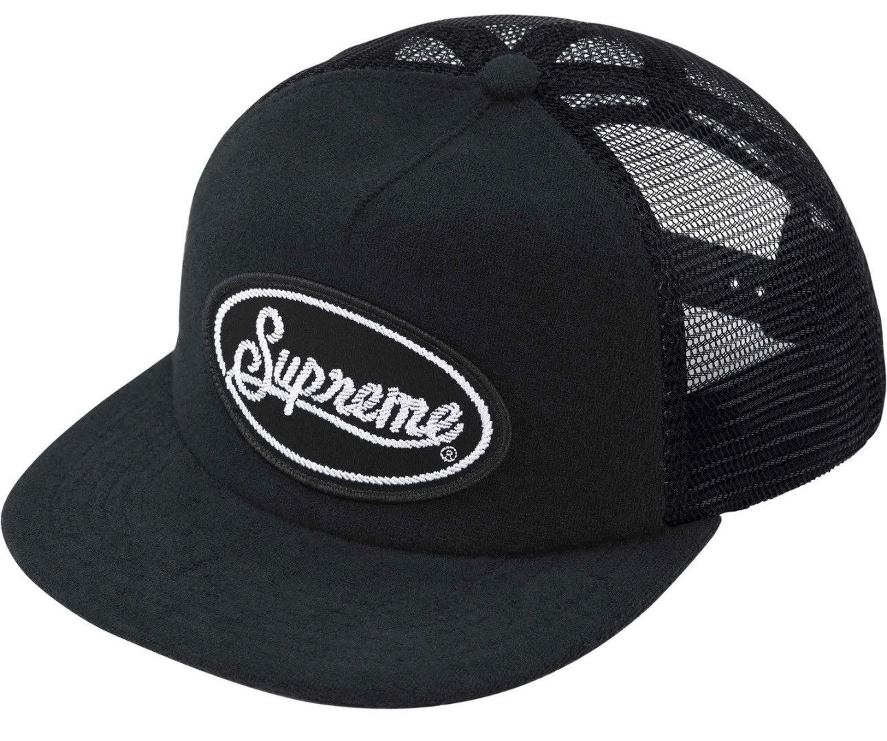 image of Supreme Terry Mesh Back 6-Panel in Black, Men's