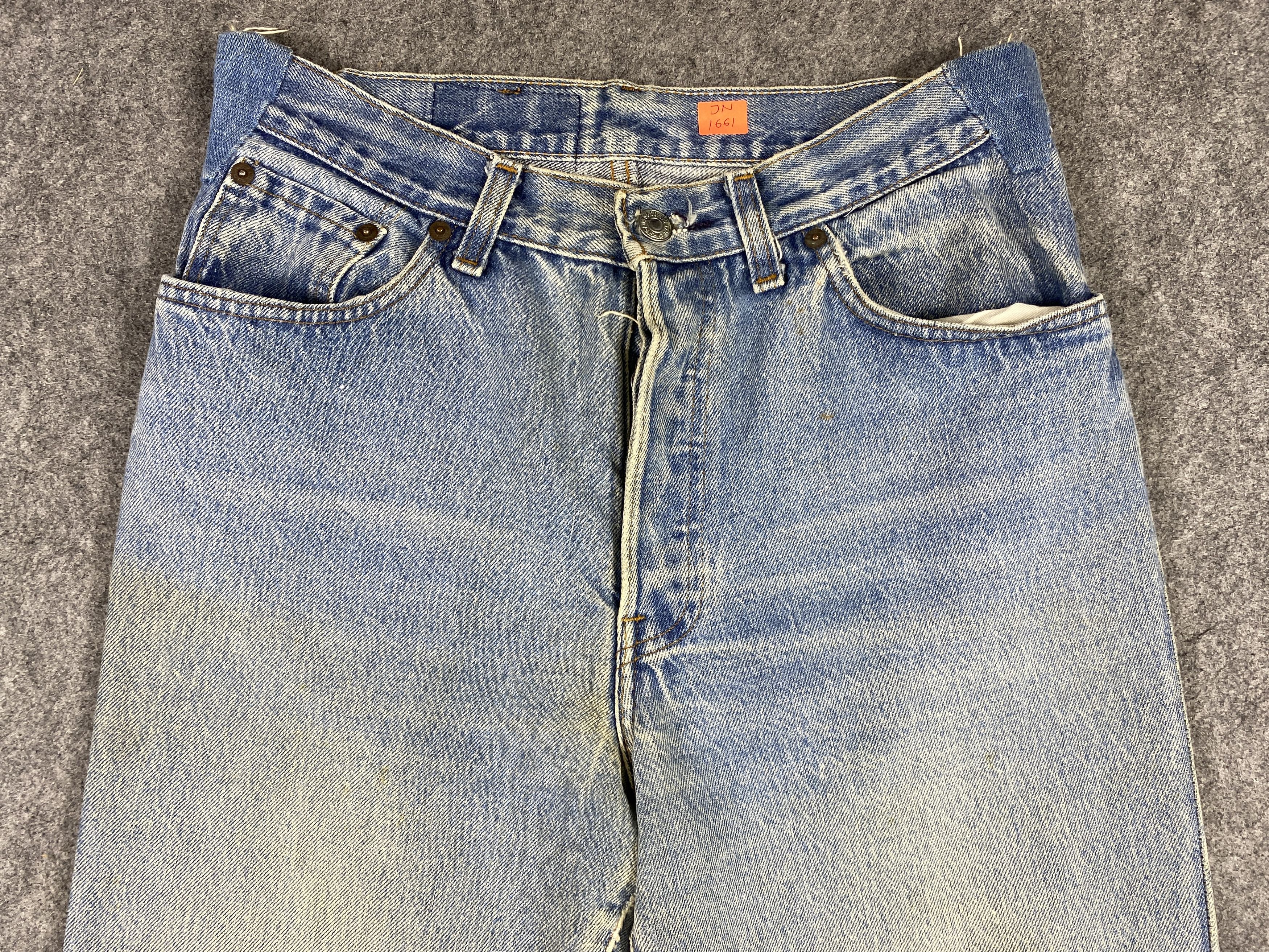 Levi's 80's Dirty Used Blue Vintage Levi's 501 29x31.5 Denim JN1661 Size US 29 - 3 Thumbnail