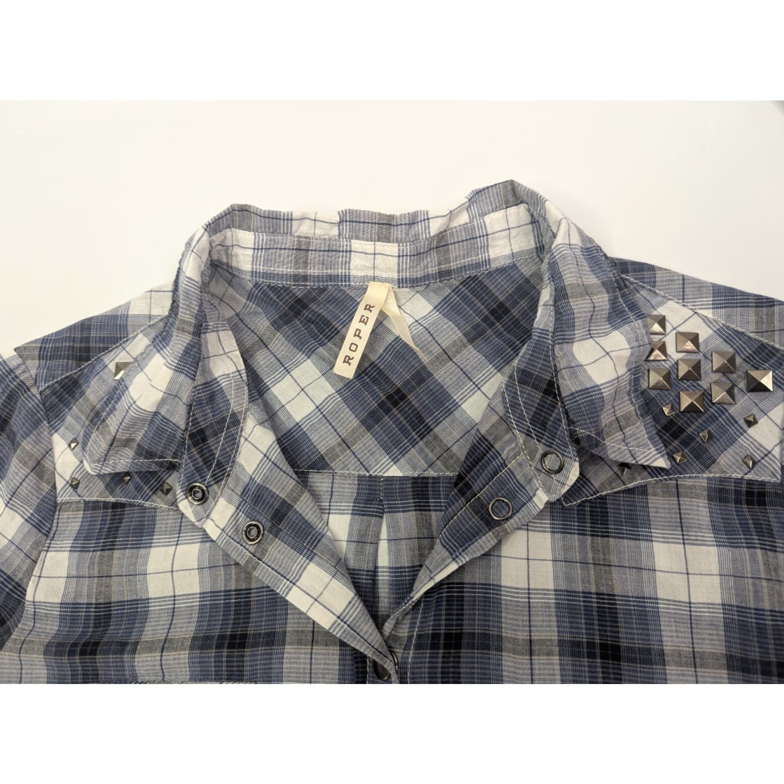 Roper Roper Shirt Womens Plaid Snap Button Studded Front Western Rodeo Size Medium Size M / US 6-8 / IT 42-44 - 7 Thumbnail
