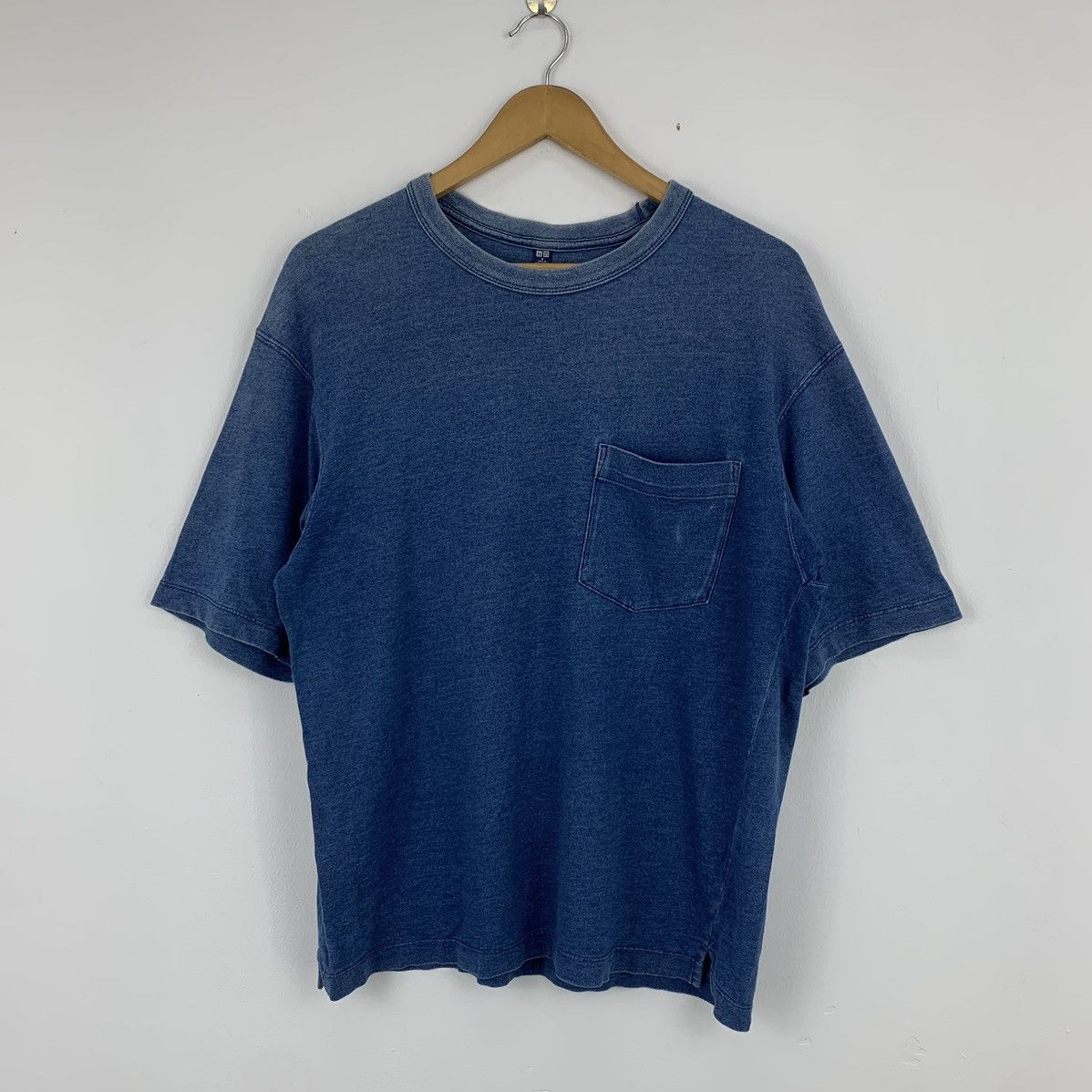 Japanese Brand × Uniqlo × Vintage Vintage Uniqlo Oversized Single Pocket T-Shirt Size US M / EU 48-50 / 2 - 1 Thumbnail