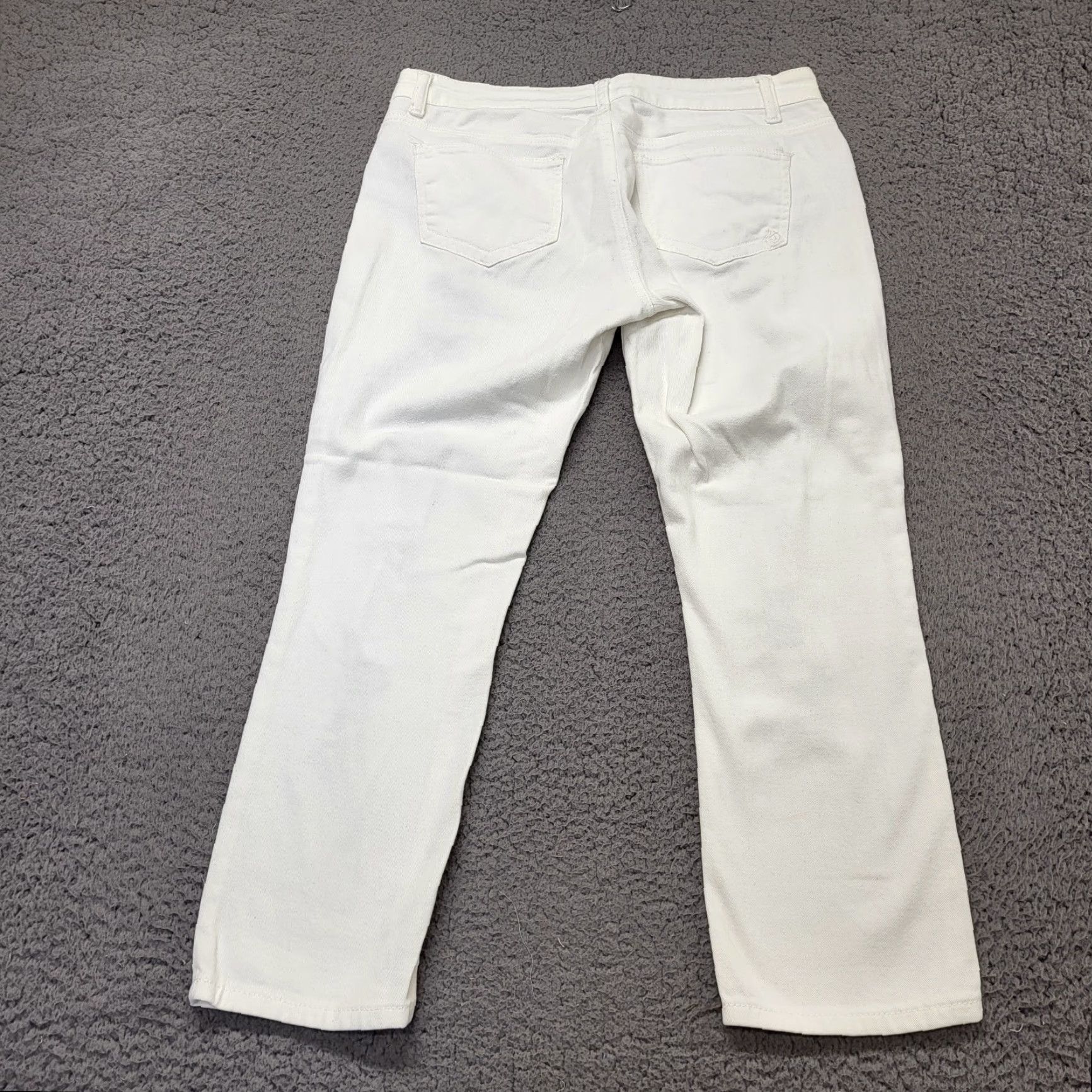 Forever 21 Indigo Rein Forever Jeans Women's 9 White Distressed Stretch Straight Skinny Jeans Size 30" / US 8 / IT 44 - 3 Thumbnail