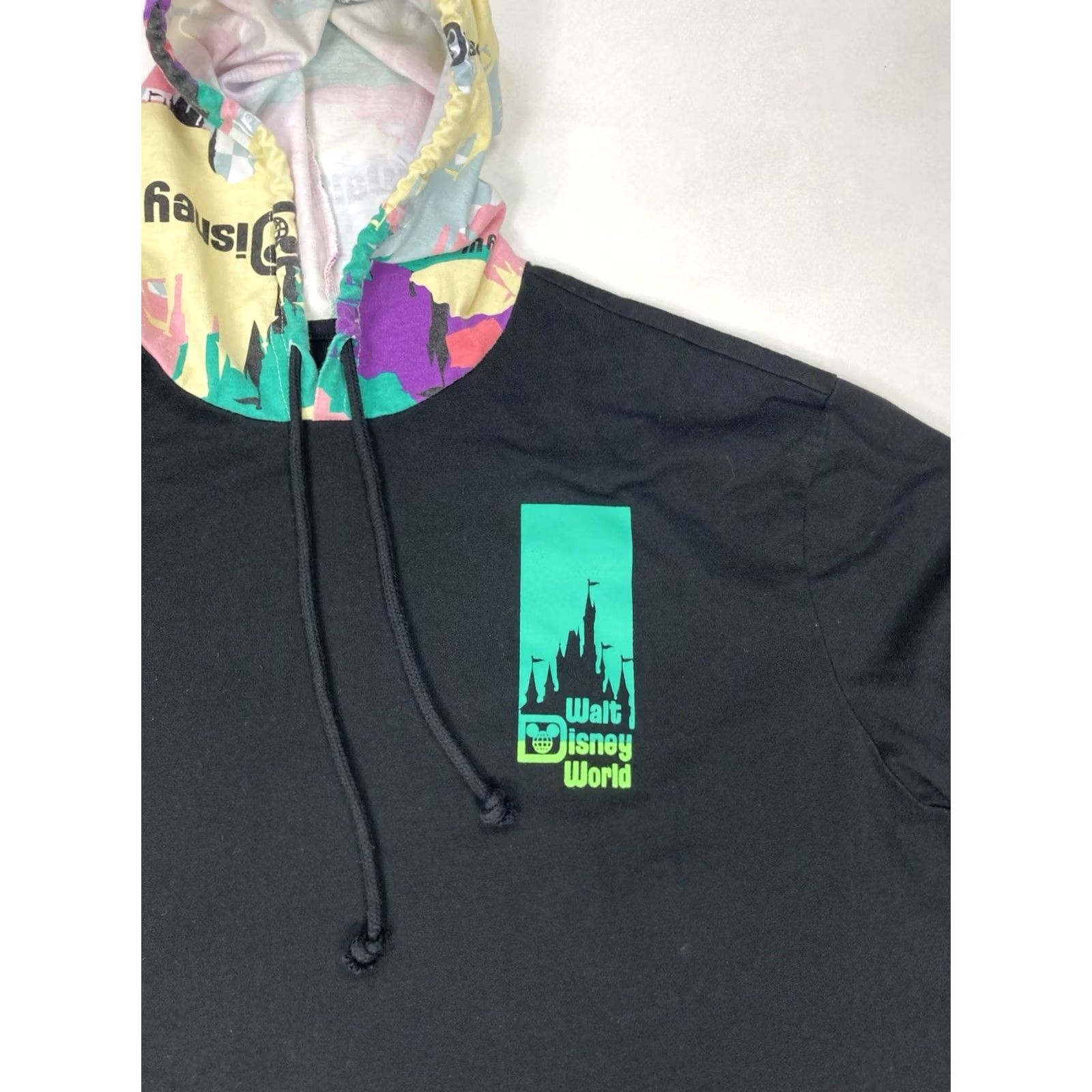 Disney VINTAGE Walt Disney World Lightweight Pullover Hoodie Men XL Black Size US XL / EU 56 / 4 - 2 Thumbnail