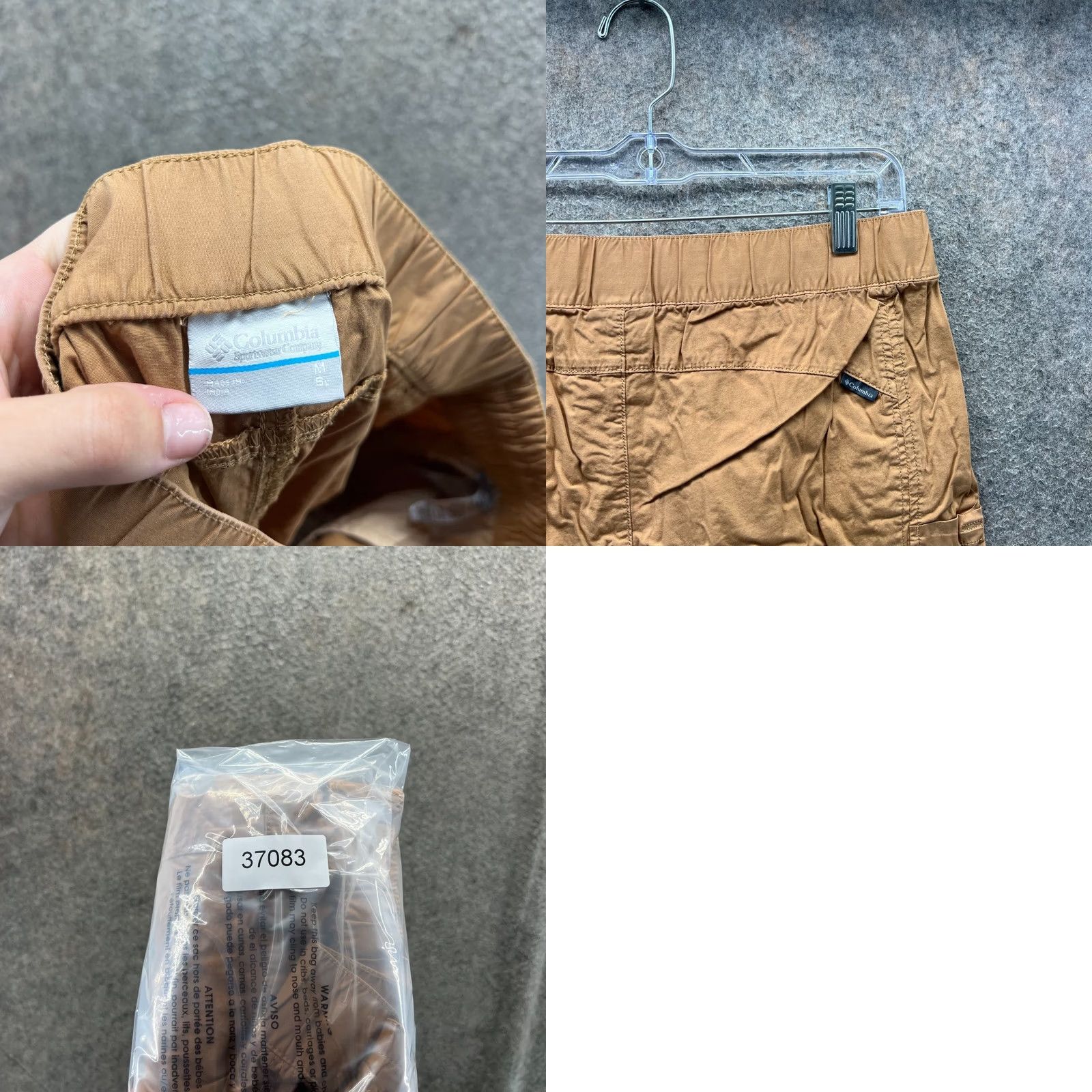 Vintage Columbia Shorts Women Medium Brown Cotton Drawstring UPF Outdoor Hiking Cargo Pocket Casual Summer Spring Fall Men/Women? Size 32" / US 10 / IT 46 - 8 Thumbnail