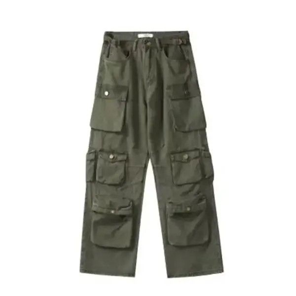 Japanese Brand Multi-pockets Loose Casual Cargo Pants Men Women Size US 32 / EU 48 - 4 Thumbnail