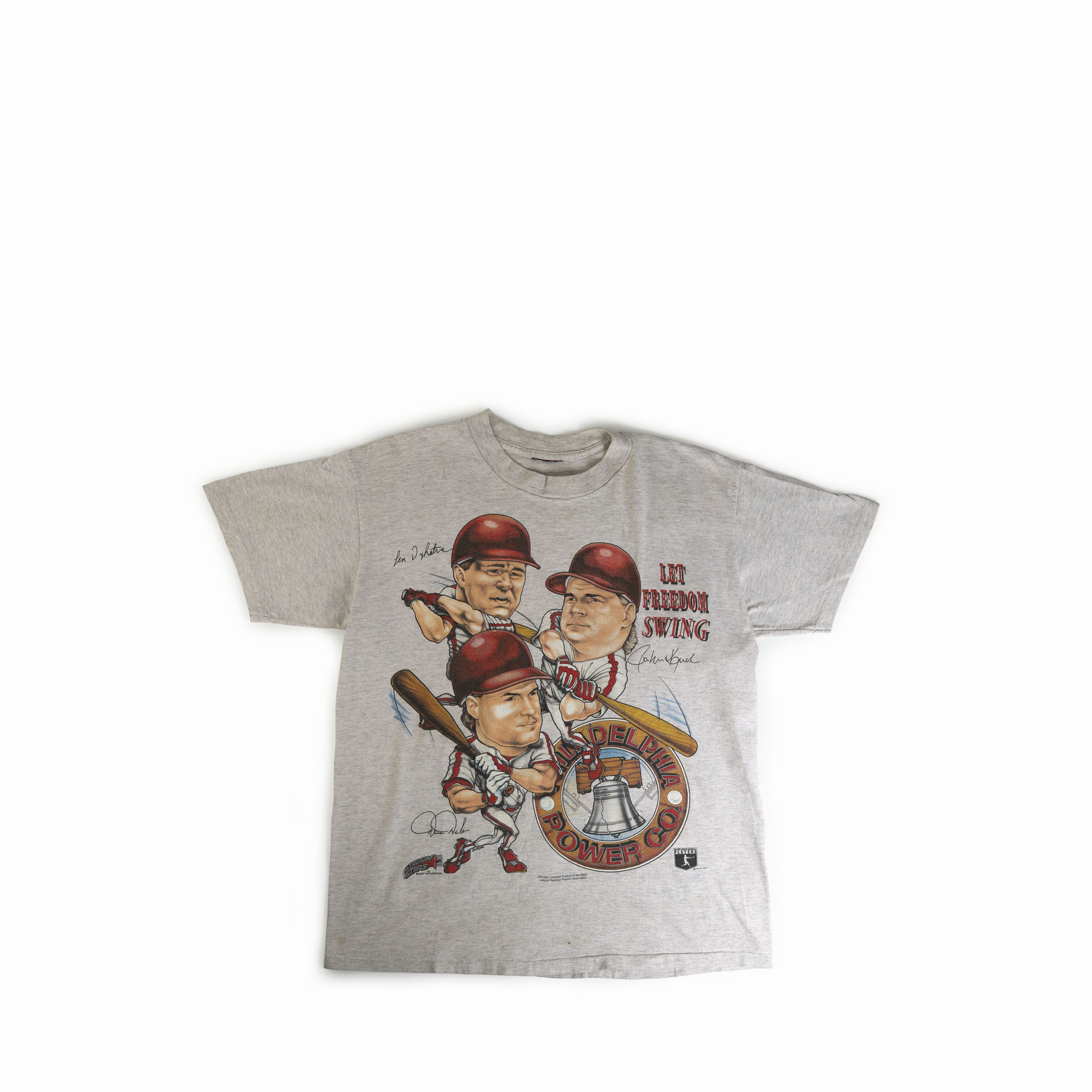 MLB × Vintage Vintage 1990's Philadelphia Phillies Caricature Tee Shirt Size US L / EU 52-54 / 3 - 1 Thumbnail