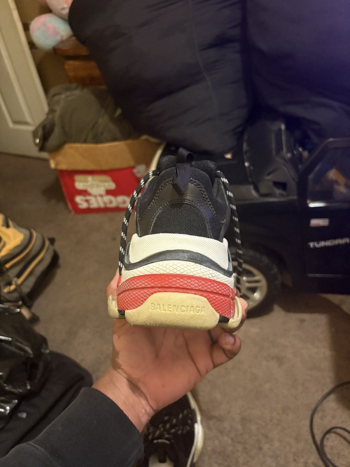 Balenciaga Balenciaga Triple S Black Red Size 41 Size US 8 / EU 41 - 9 Thumbnail
