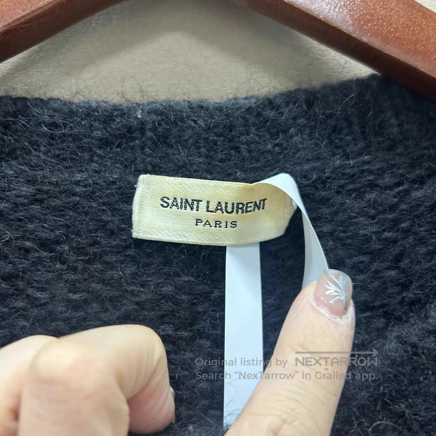 Saint Laurent Paris Black Graphic Long Sleeve Sweater Size L. Size US L / EU 52-54 / 3 - 3 Thumbnail
