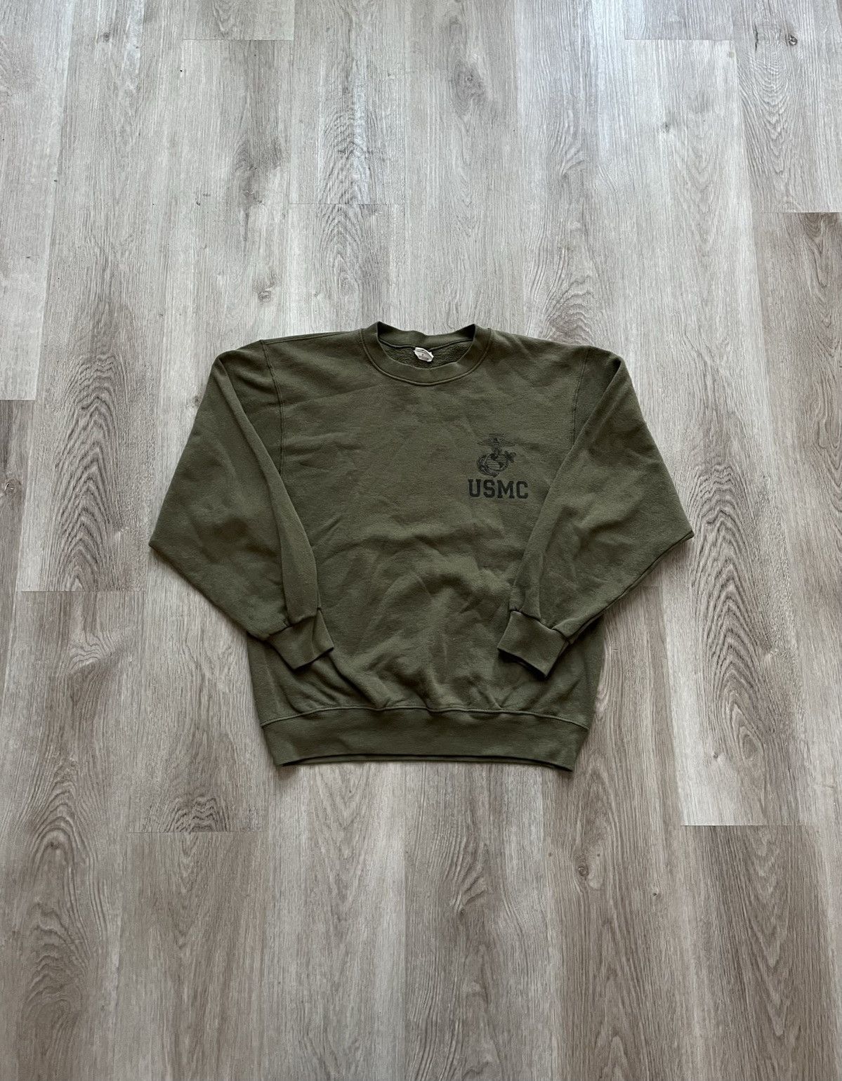 Vintage Vintage 90s USMC US Military Crewneck Sweatshirt Size US S / EU 44-46 / 1 - 1 Thumbnail