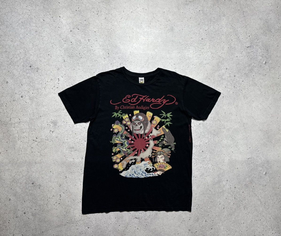 Ed Hardy Ed Hardy by Christian Audigier Vintage T-Shirt Big Logo Size US L / EU 52-54 / 3 - 1 Thumbnail