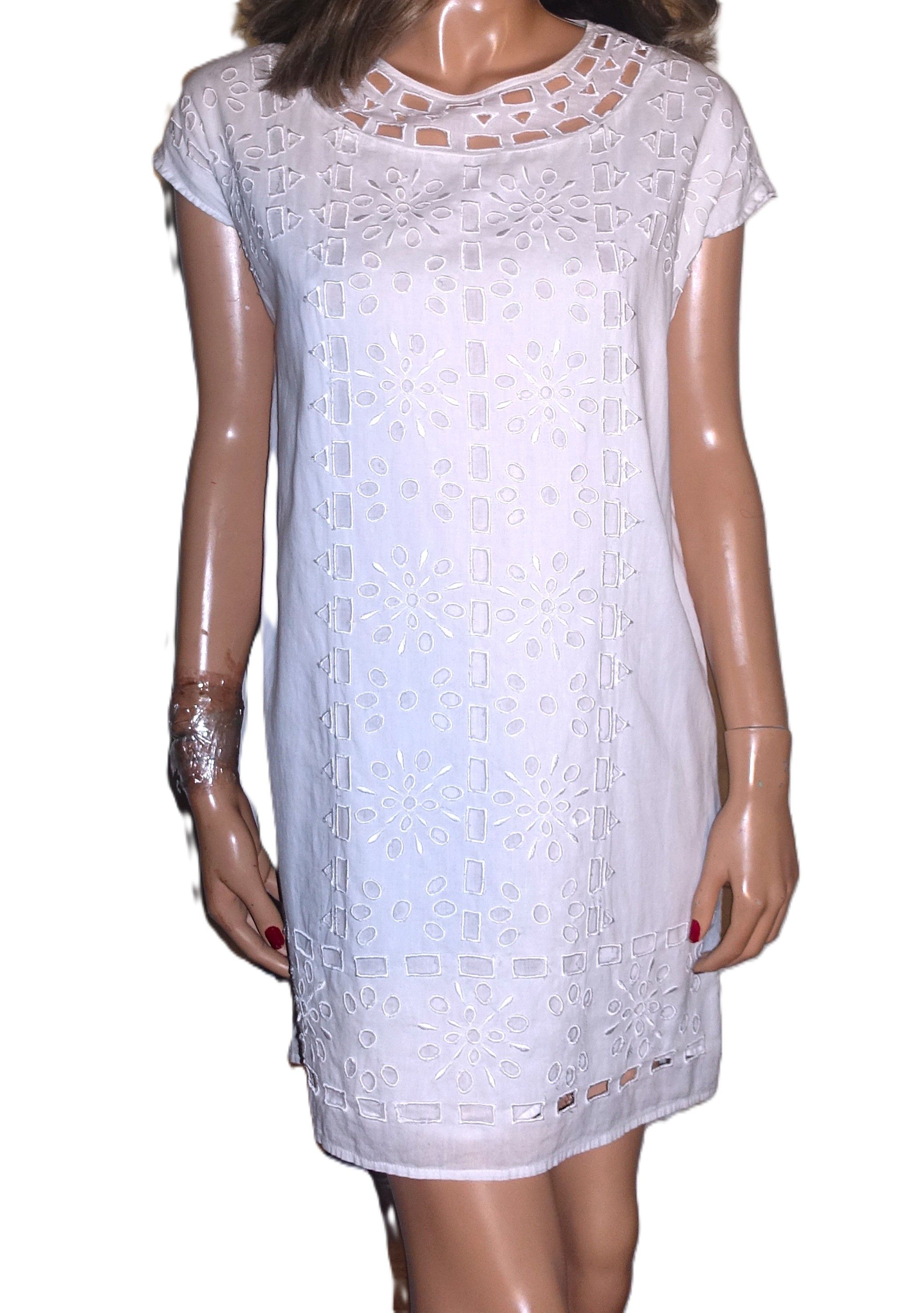 Michael Kors Michael Kors White Eyelet Dress S Size S / US 4 / IT 40 - 1 Thumbnail
